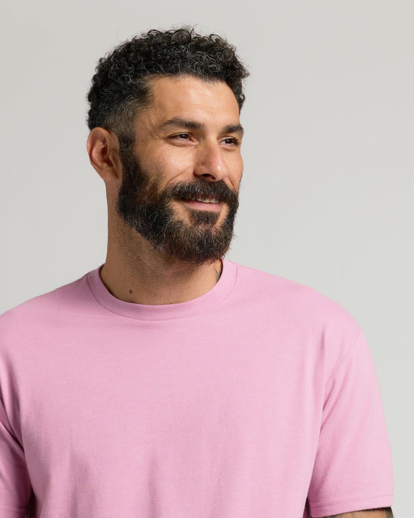 Heather Mauve Classic Crew Neck