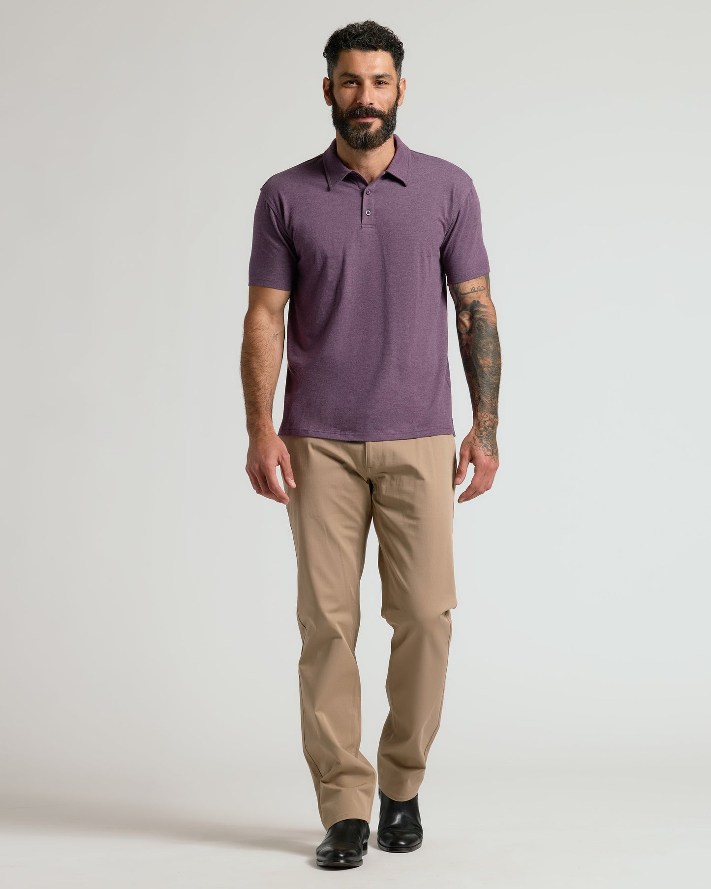 Dark Heather Plum Classic Polo