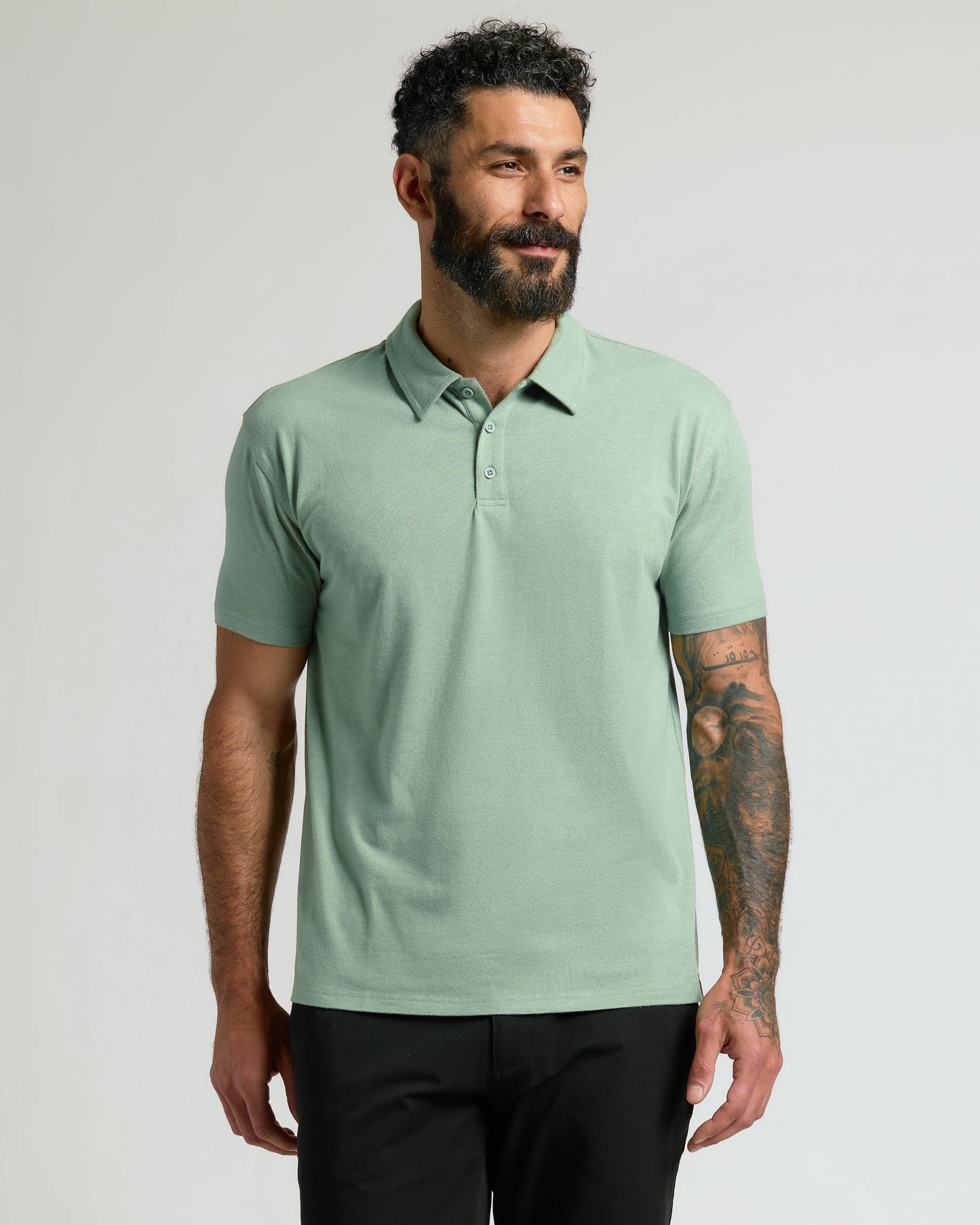 Heather Slate Green Classic Polo