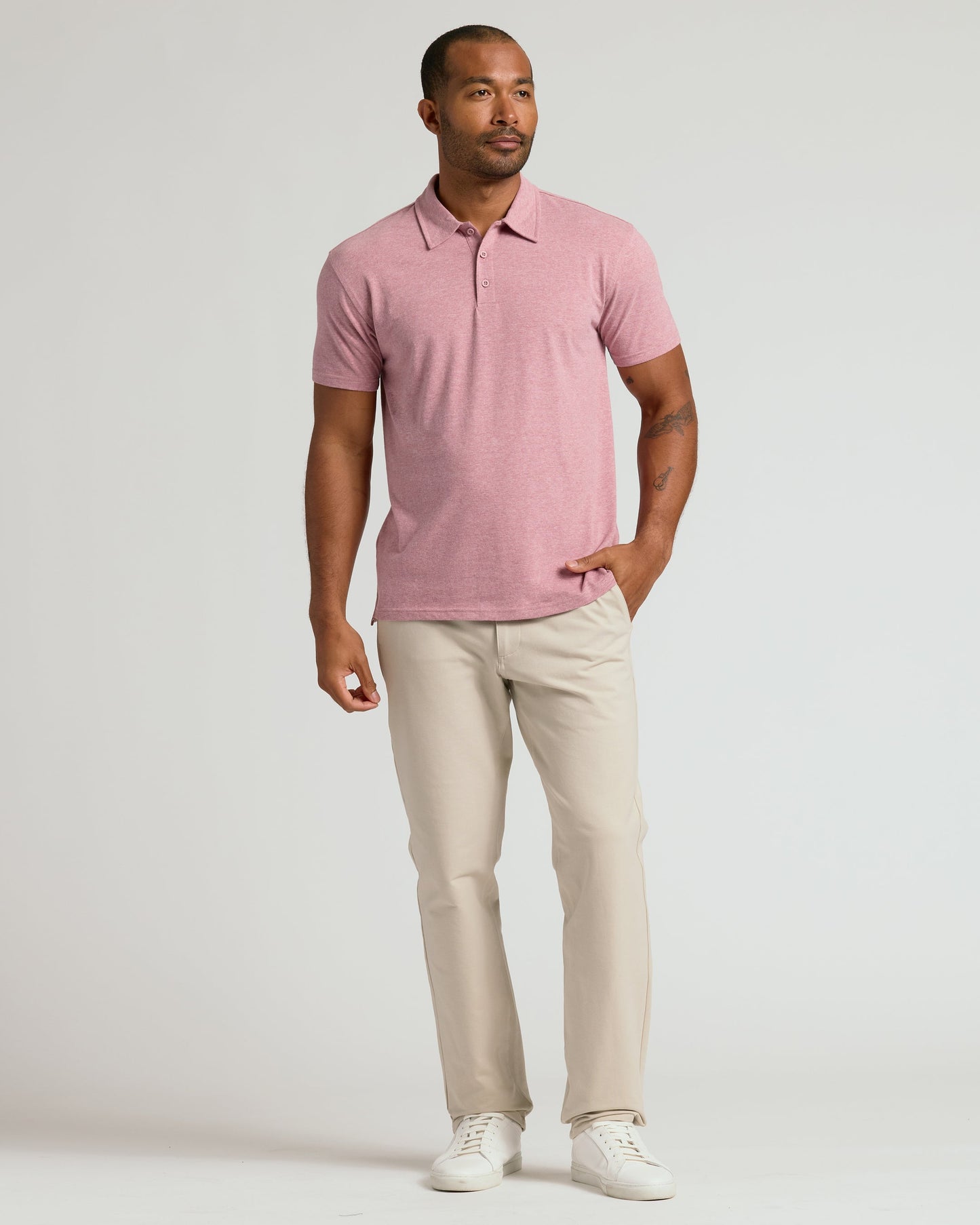 Light Heather Boysenberry Classic Polo