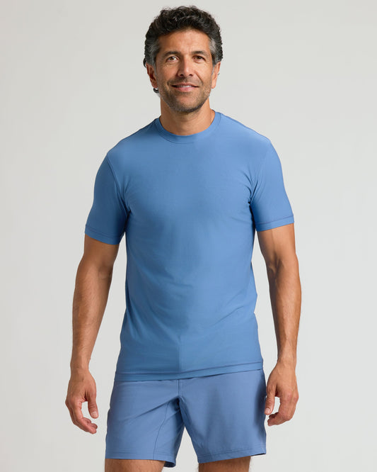 Azul Active Crew Neck Tee