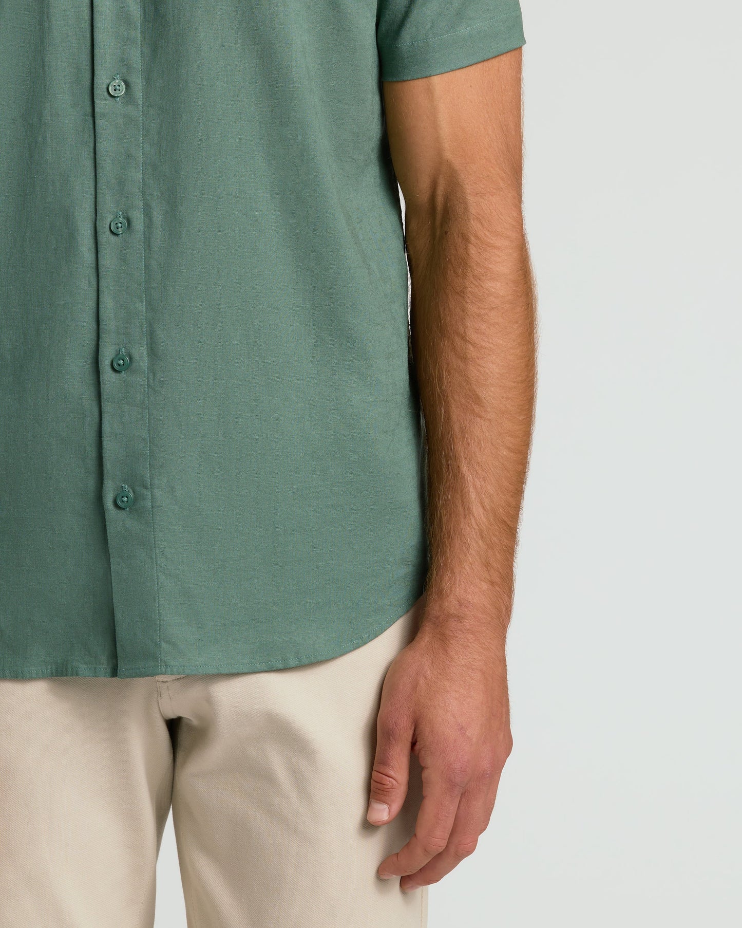 Moss Short Sleeve Linen Shirt