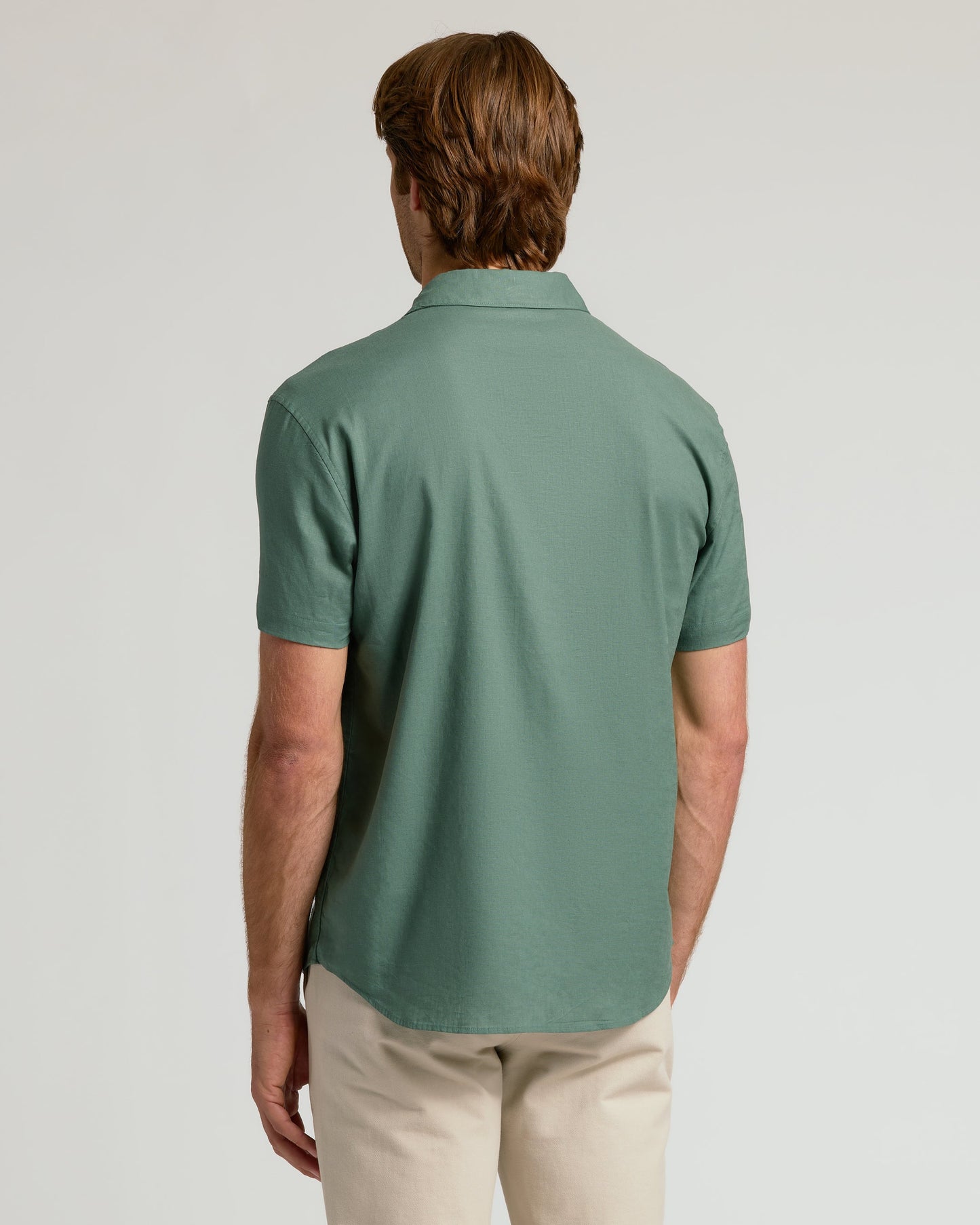 Moss Short Sleeve Linen Shirt
