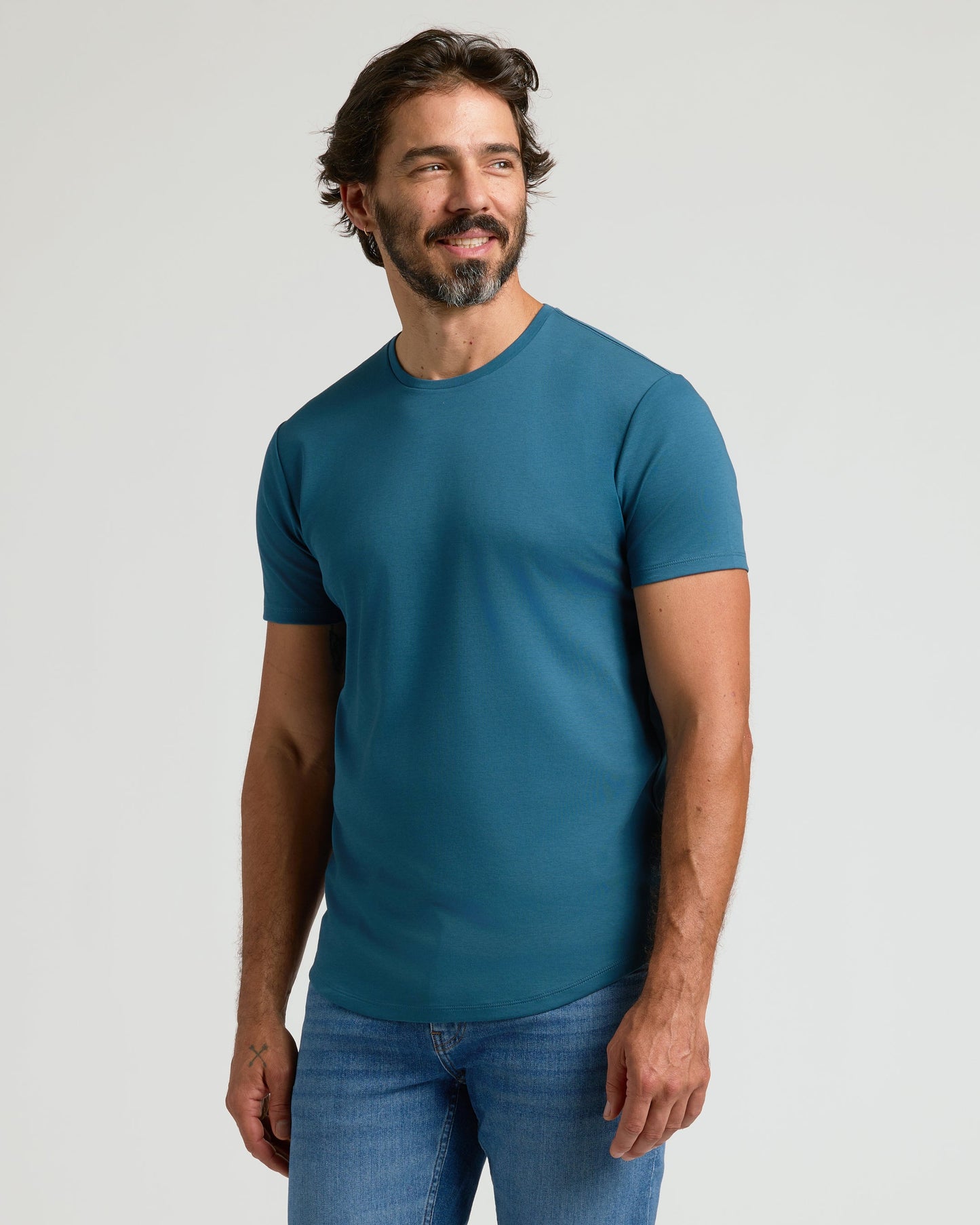 Lagoon Premium Pima Crew Curved Hem