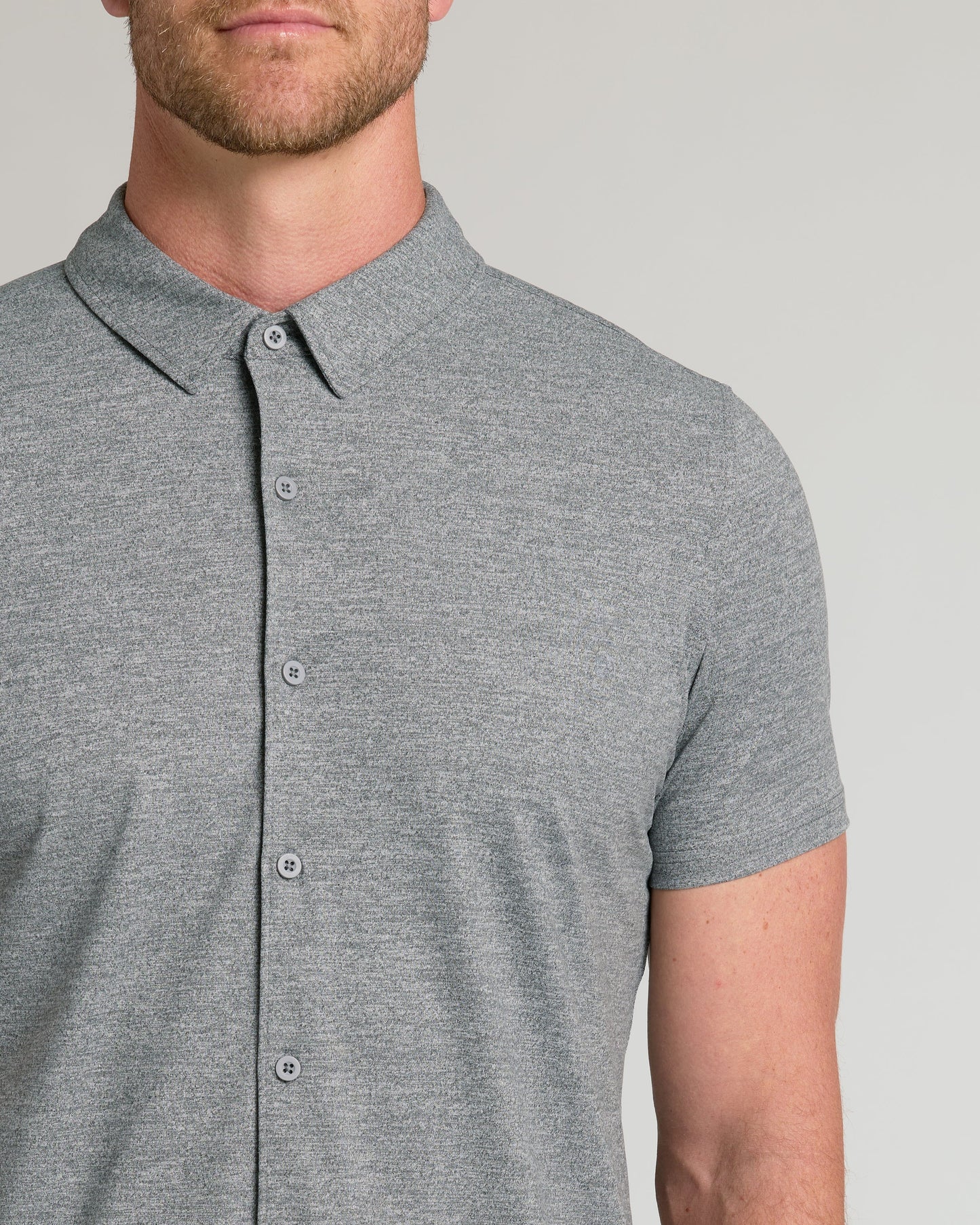 Heather Gray Short Sleeve Comfort Knit Shirt
