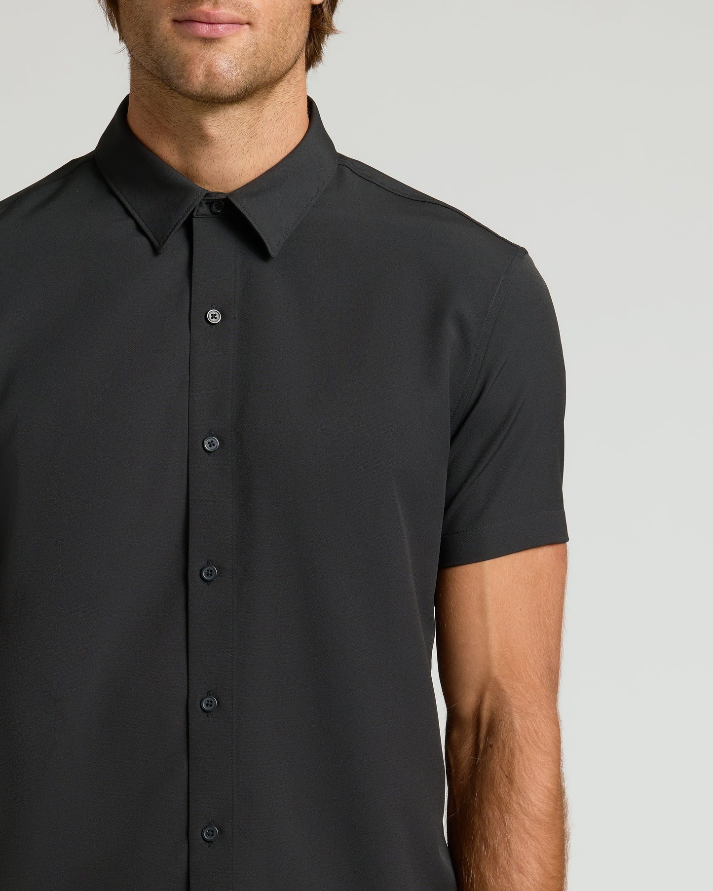All Black Short Sleeve Performance Dress Shirt 2-Pack