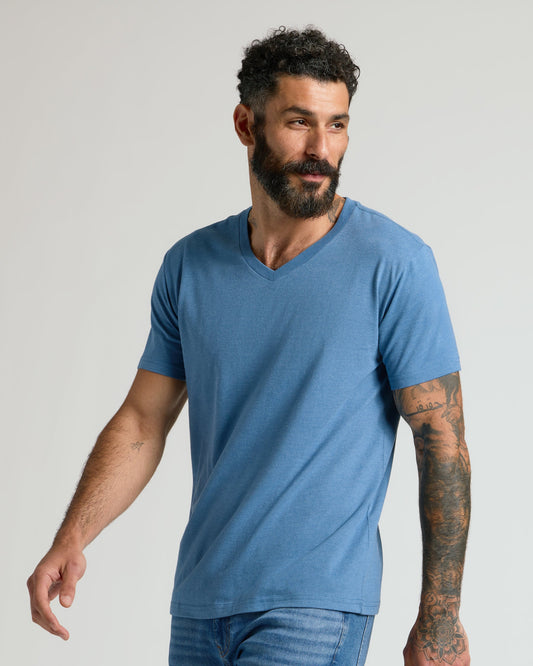 Dark Heather Blue Lake Classic V-Neck