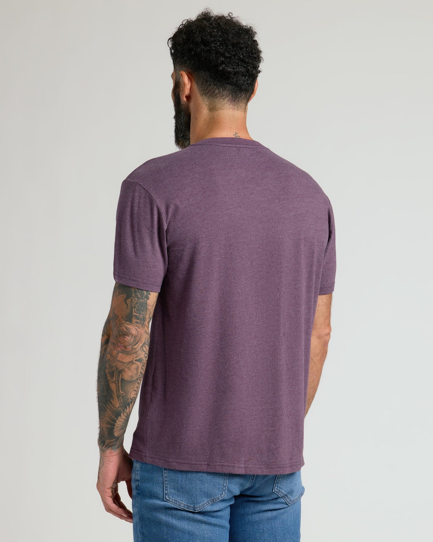 Dark Heather Plum Classic V-Neck