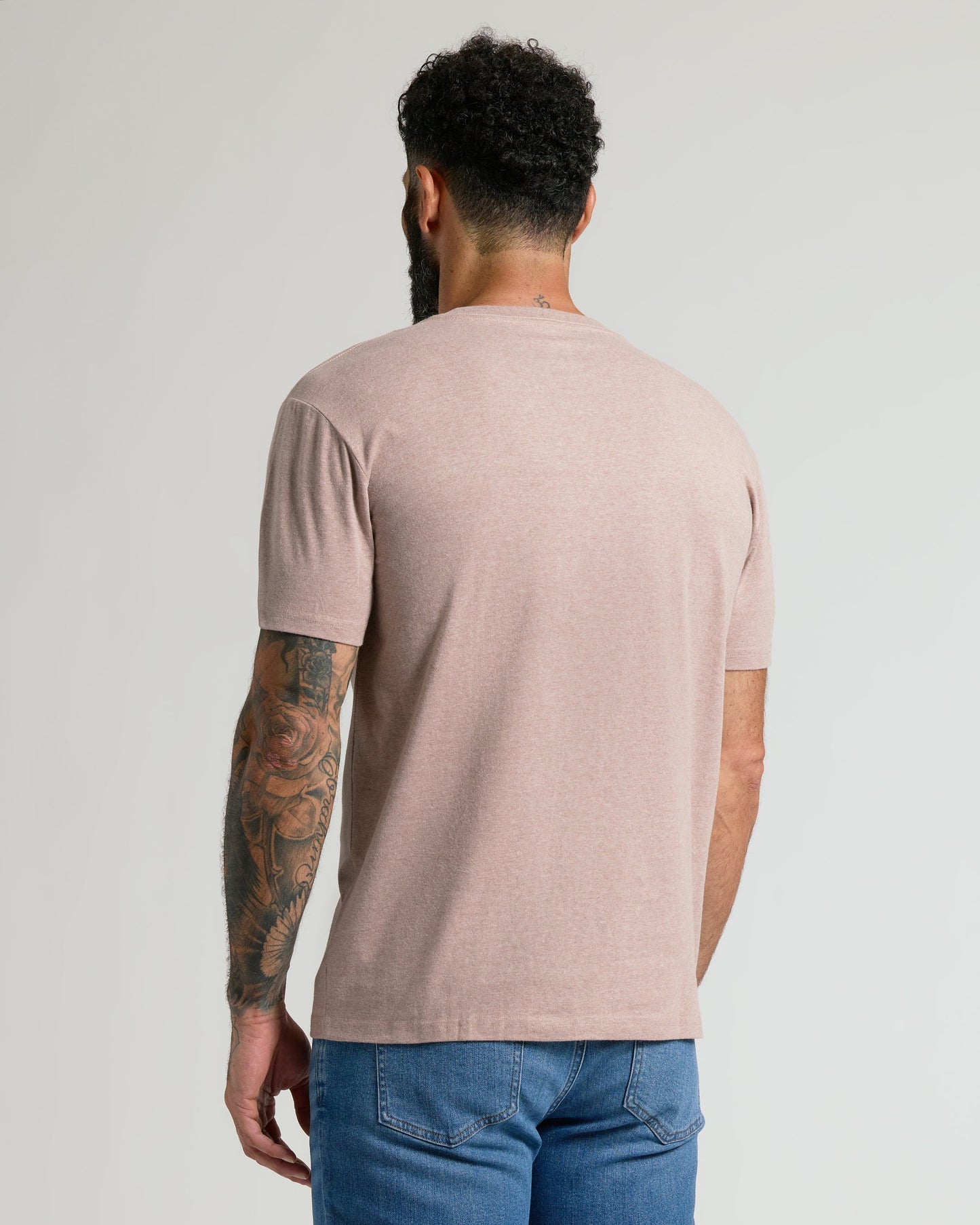 Light Heather Slate Mauve Classic V-Neck