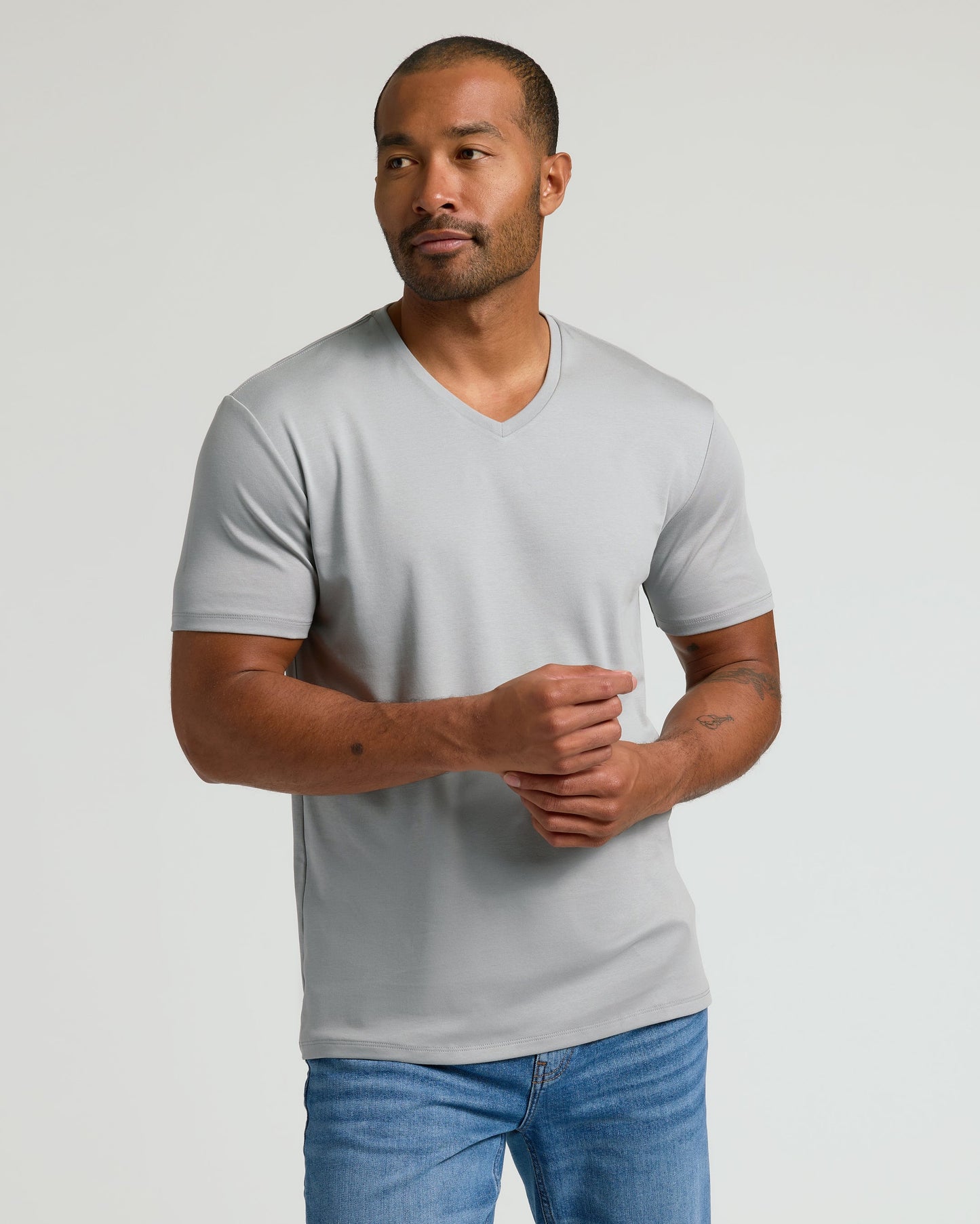 Steel Premium Pima V-Neck
