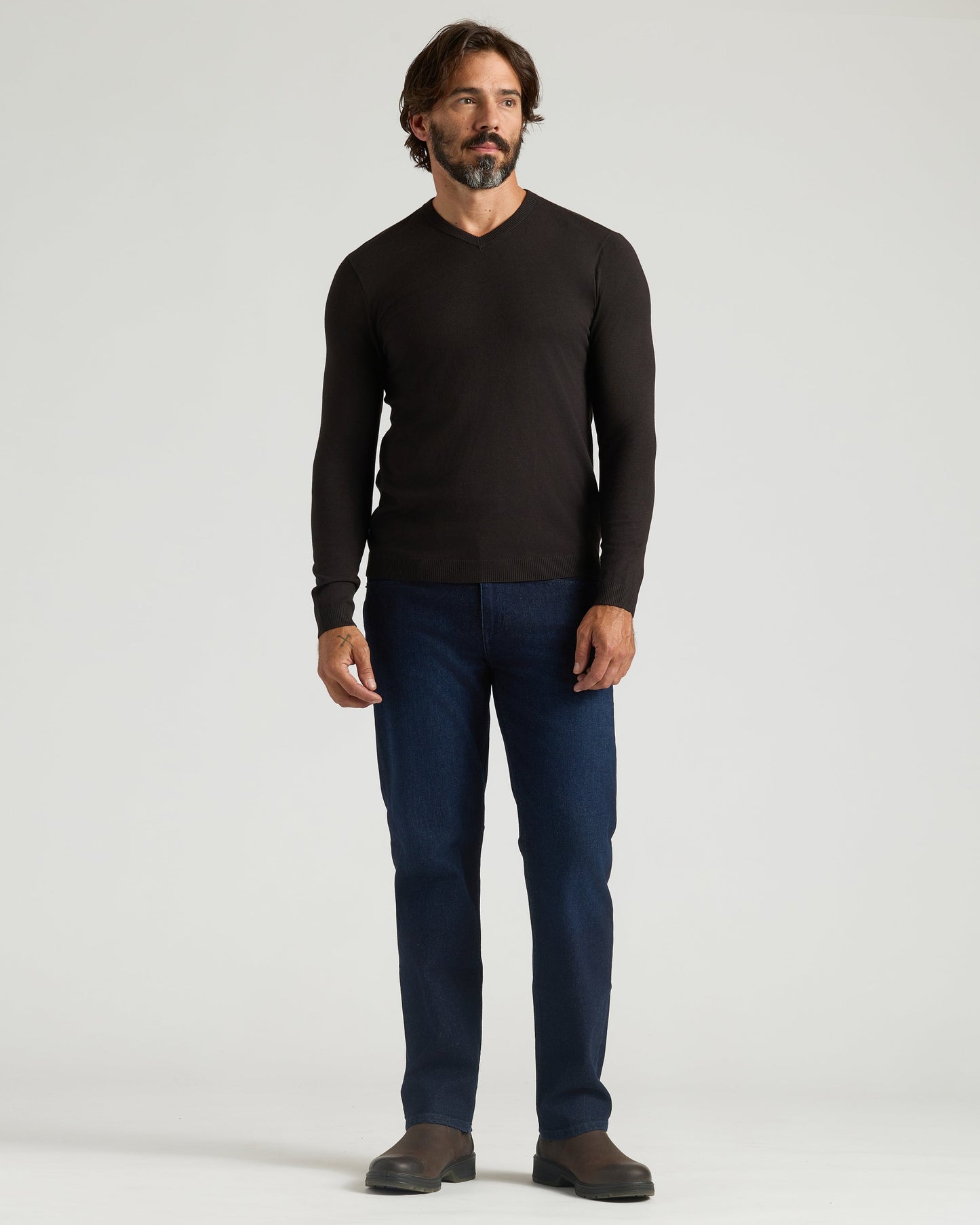 Black Dressy V-Neck Sweater