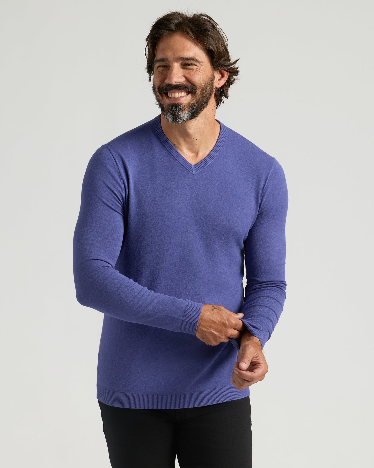 Truffle & Blueberry Dressy V-Neck Sweater 2-Pack