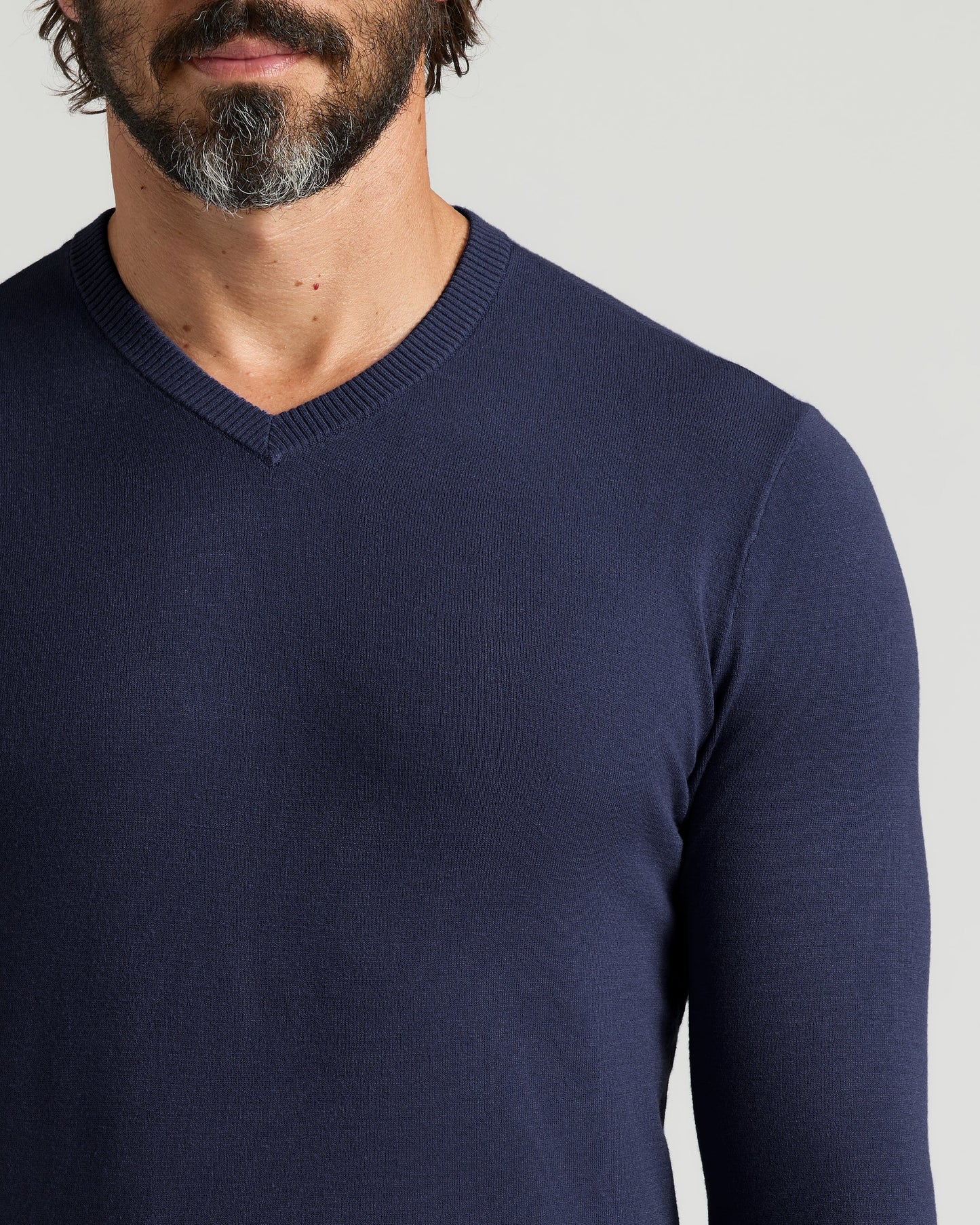Navy Dressy V-Neck Sweater