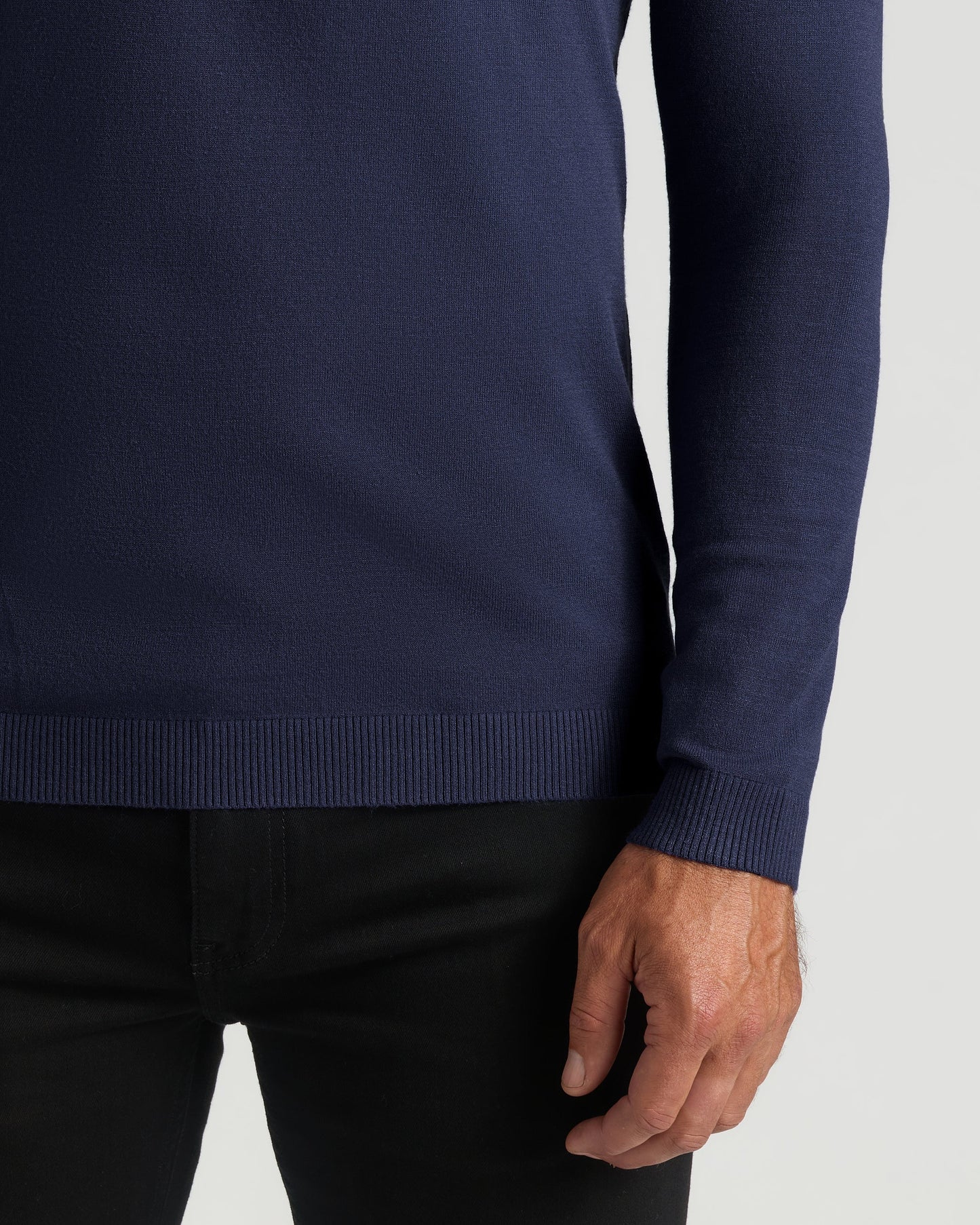 Navy Dressy V-Neck Sweater