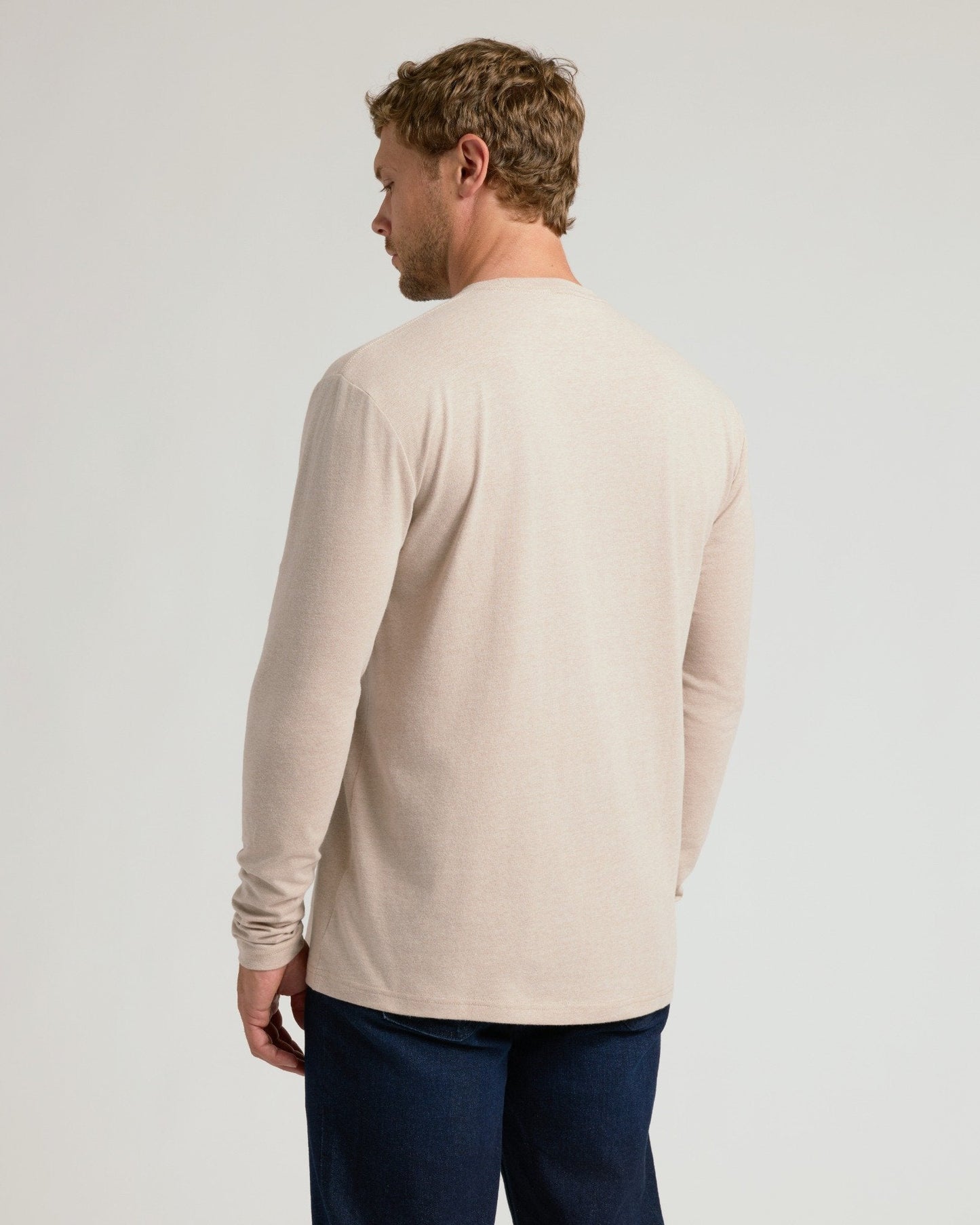 Heather Truffle Classic Long Sleeve Crew Neck