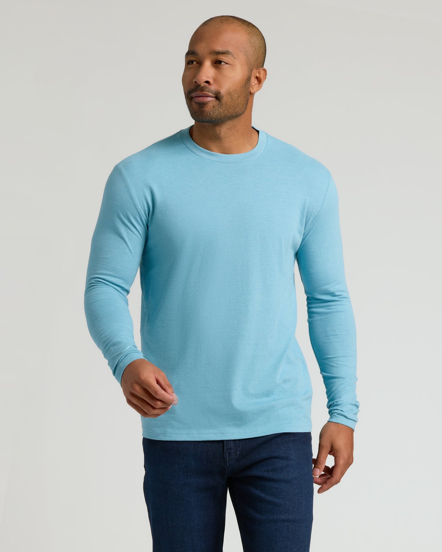 Heather Voyager Classic Long Sleeve Crew Neck