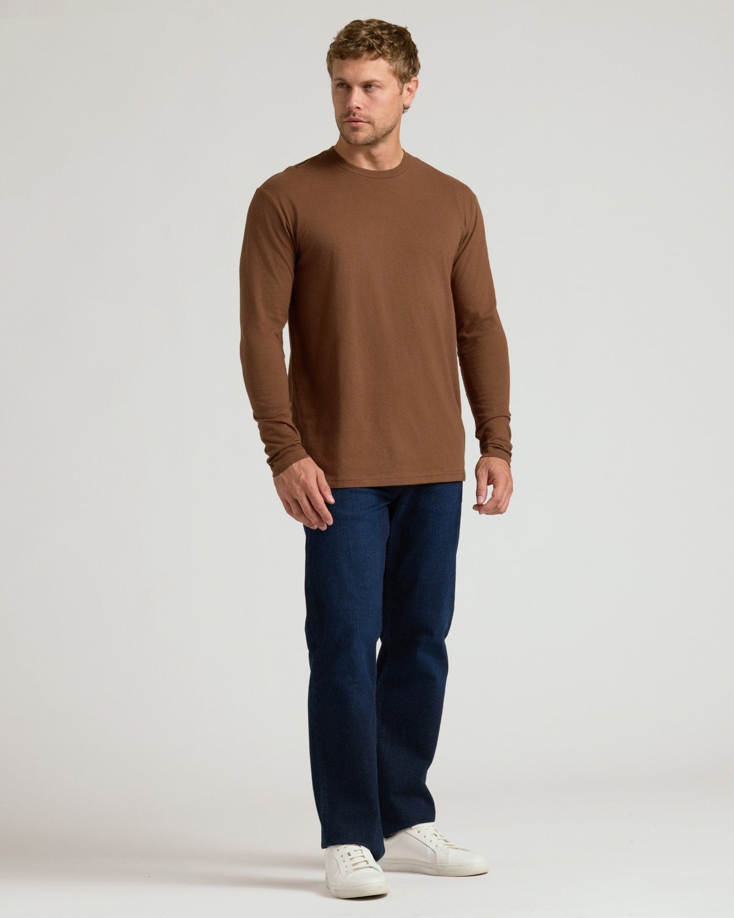Sepiawood Classic Long Sleeve Crew Neck