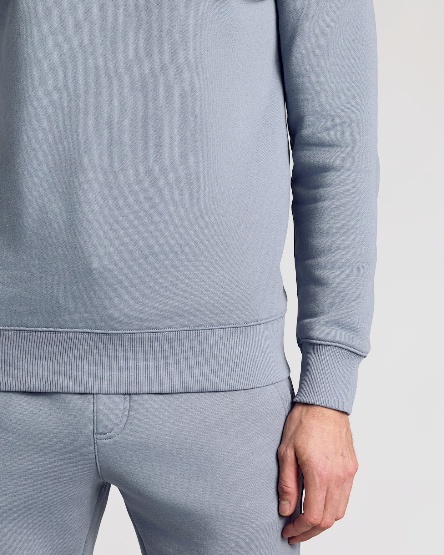 Dusty Blue Pullover Fleece Crew & Jogger 2-Pack