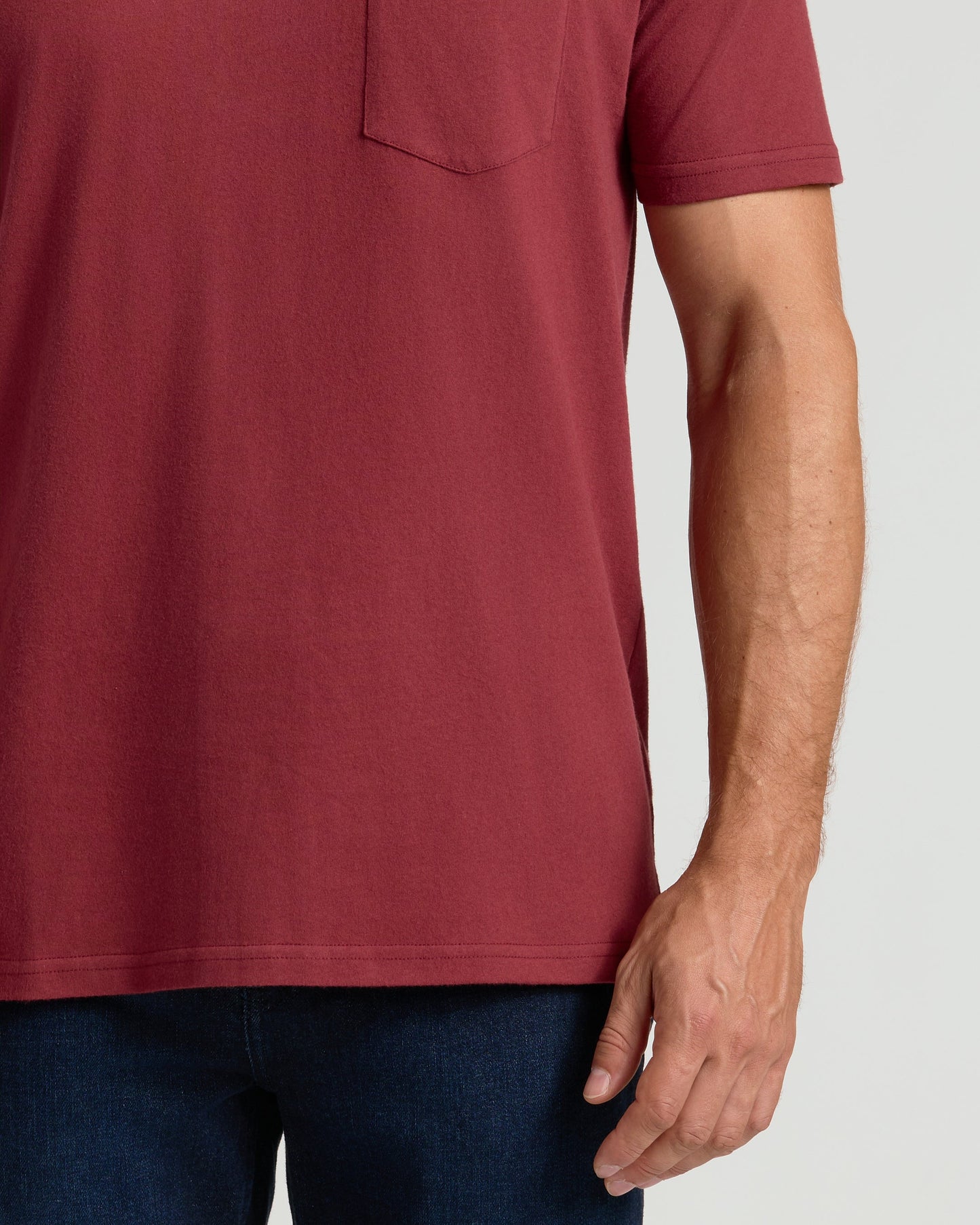 Claret Pocket Crew Tee