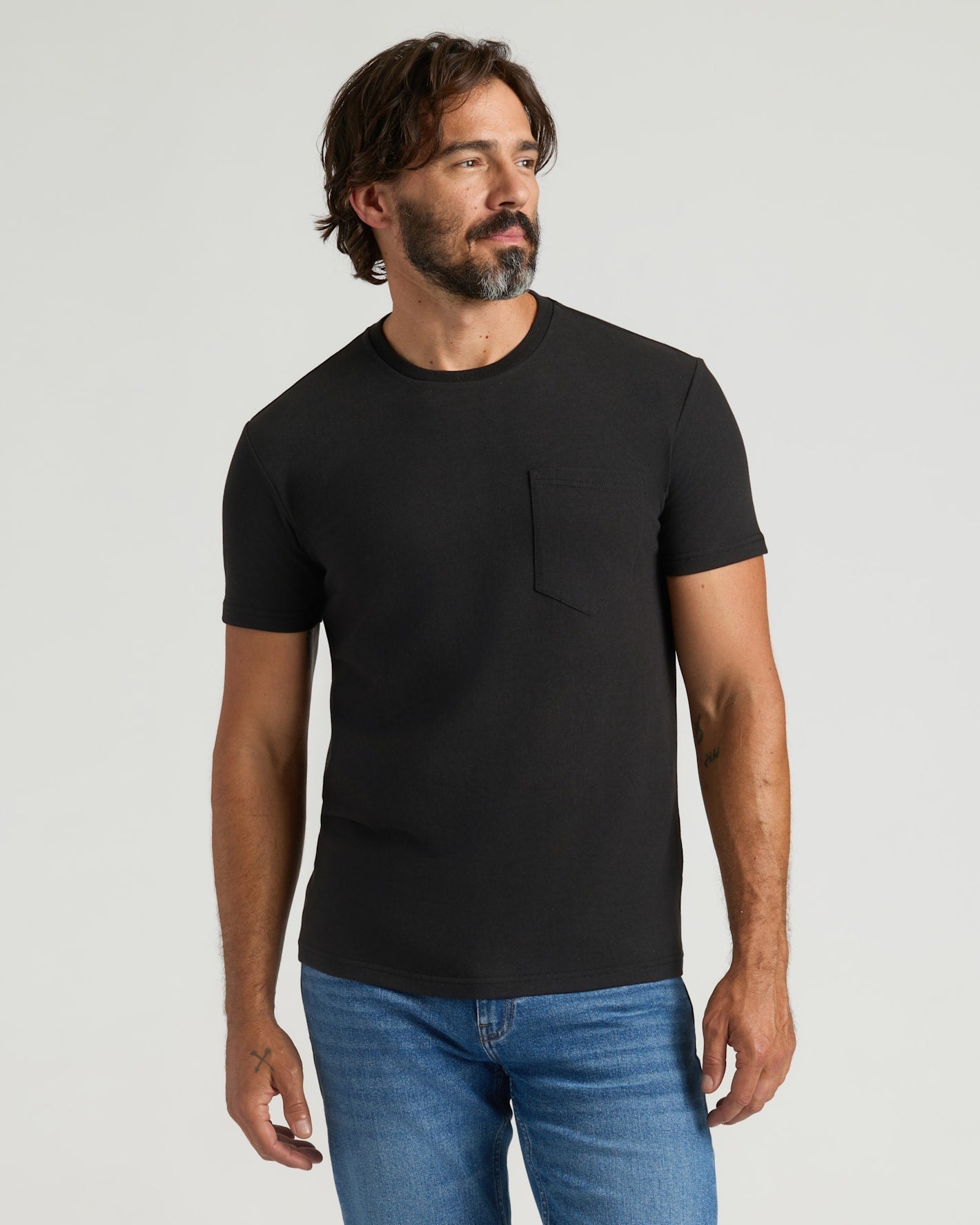 All Black Heavyweight Pocket Crew 3-Pack