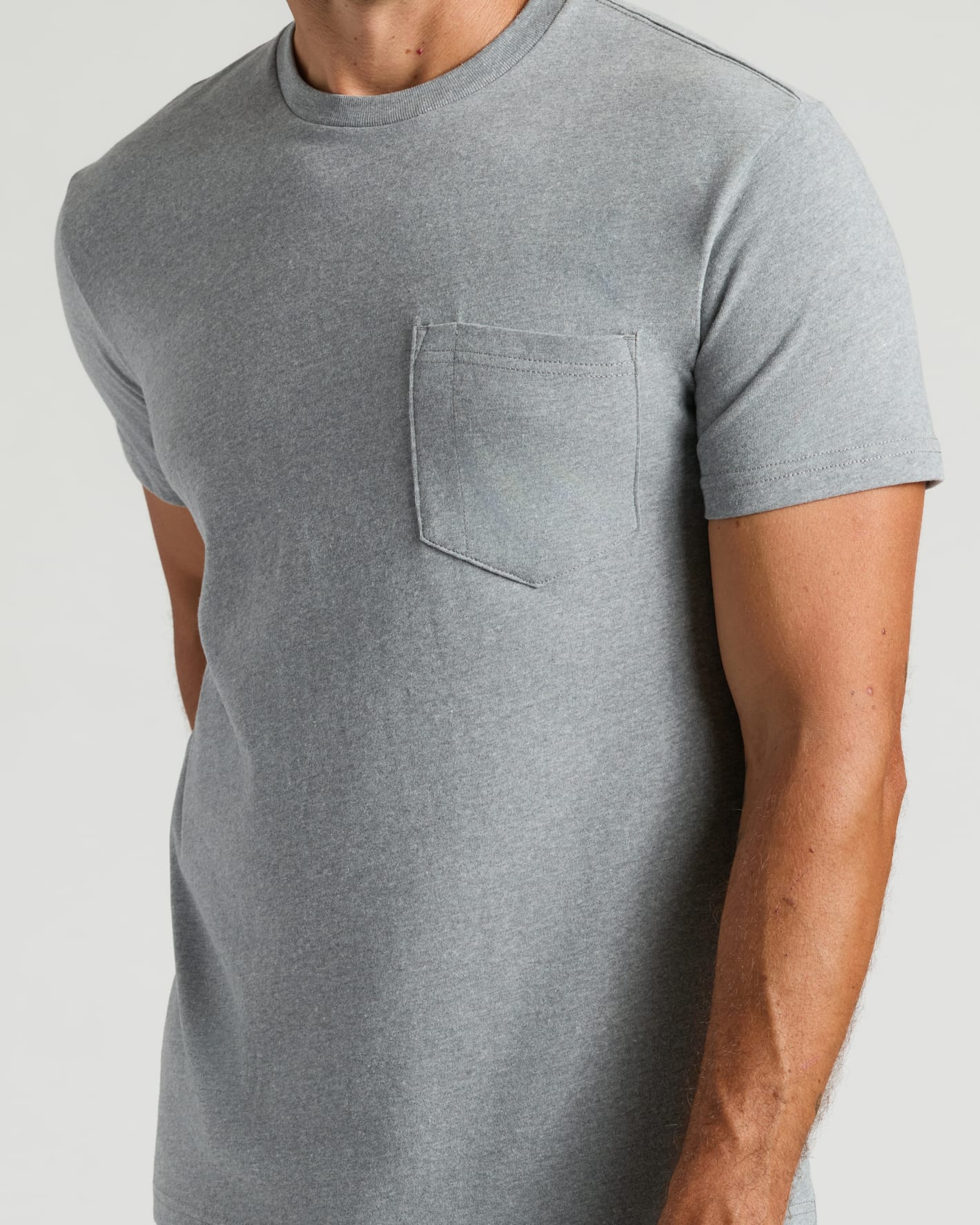 Heather Gray Heavyweight Pocket Crew