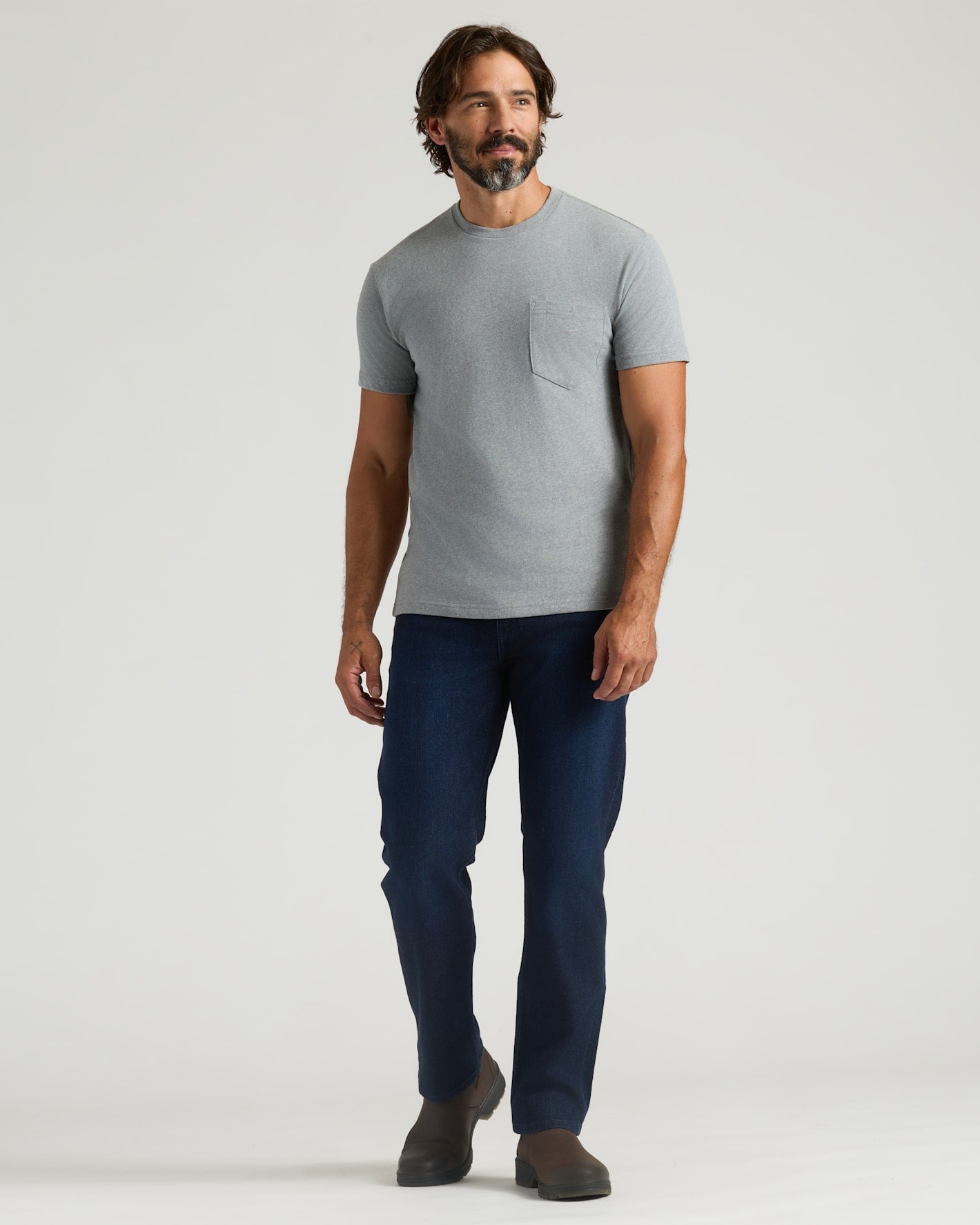 Heather Gray Heavyweight Pocket Crew