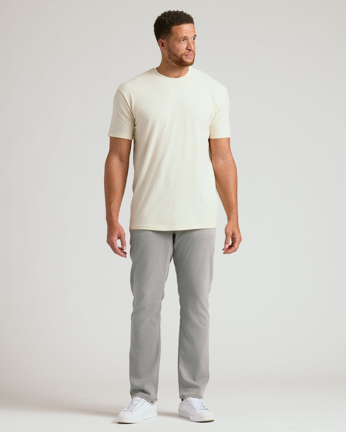Alabaster Tall Straight Hem Crew Neck T-Shirt