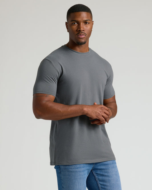 Carbon Tall Straight Hem Crew Neck T-Shirt