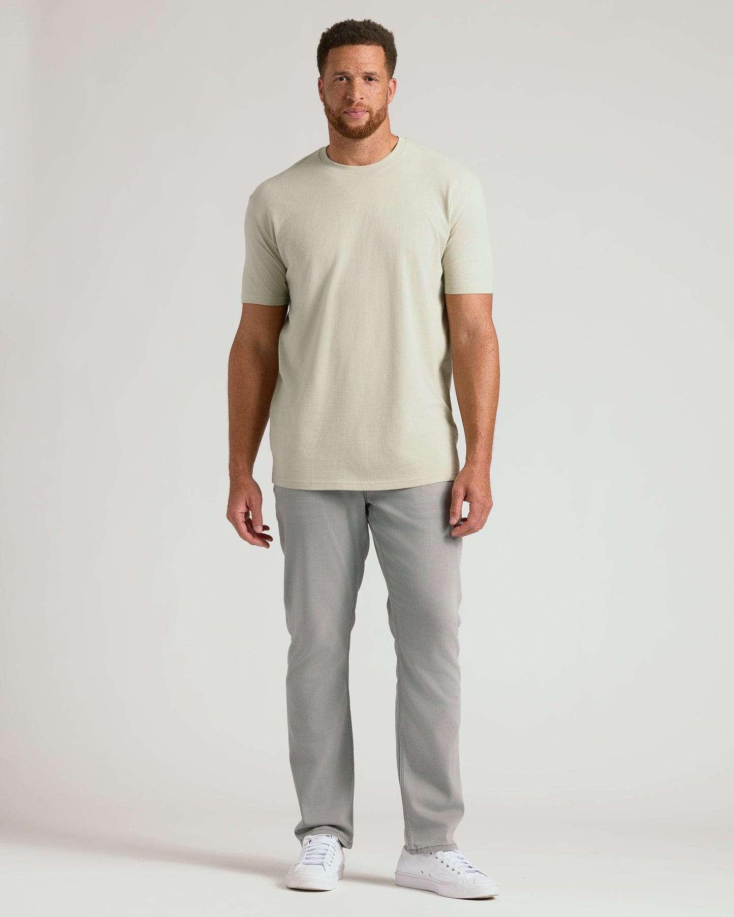 Dark Heather Graystone Tall Straight Hem Crew Neck T-Shirt