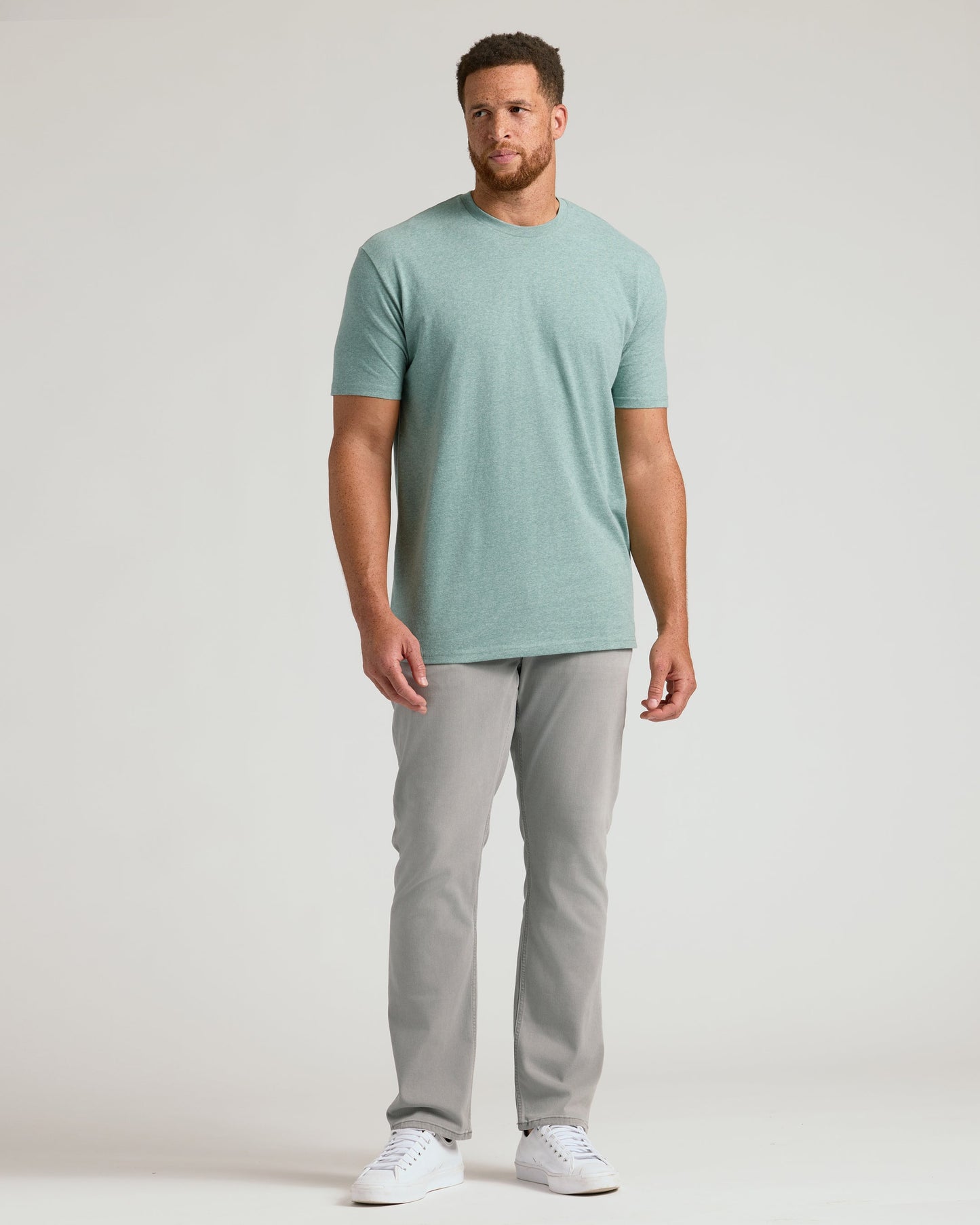 Heather Balsam Tall Straight Hem Crew Neck T-Shirt