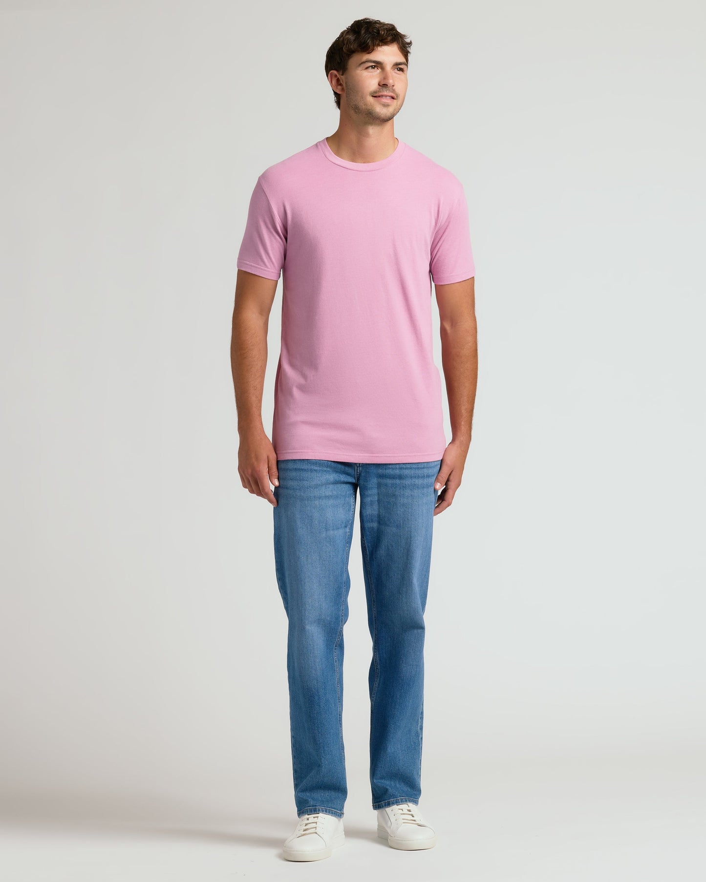 Heather Mauve Tall Straight Hem Crew Neck T-Shirt