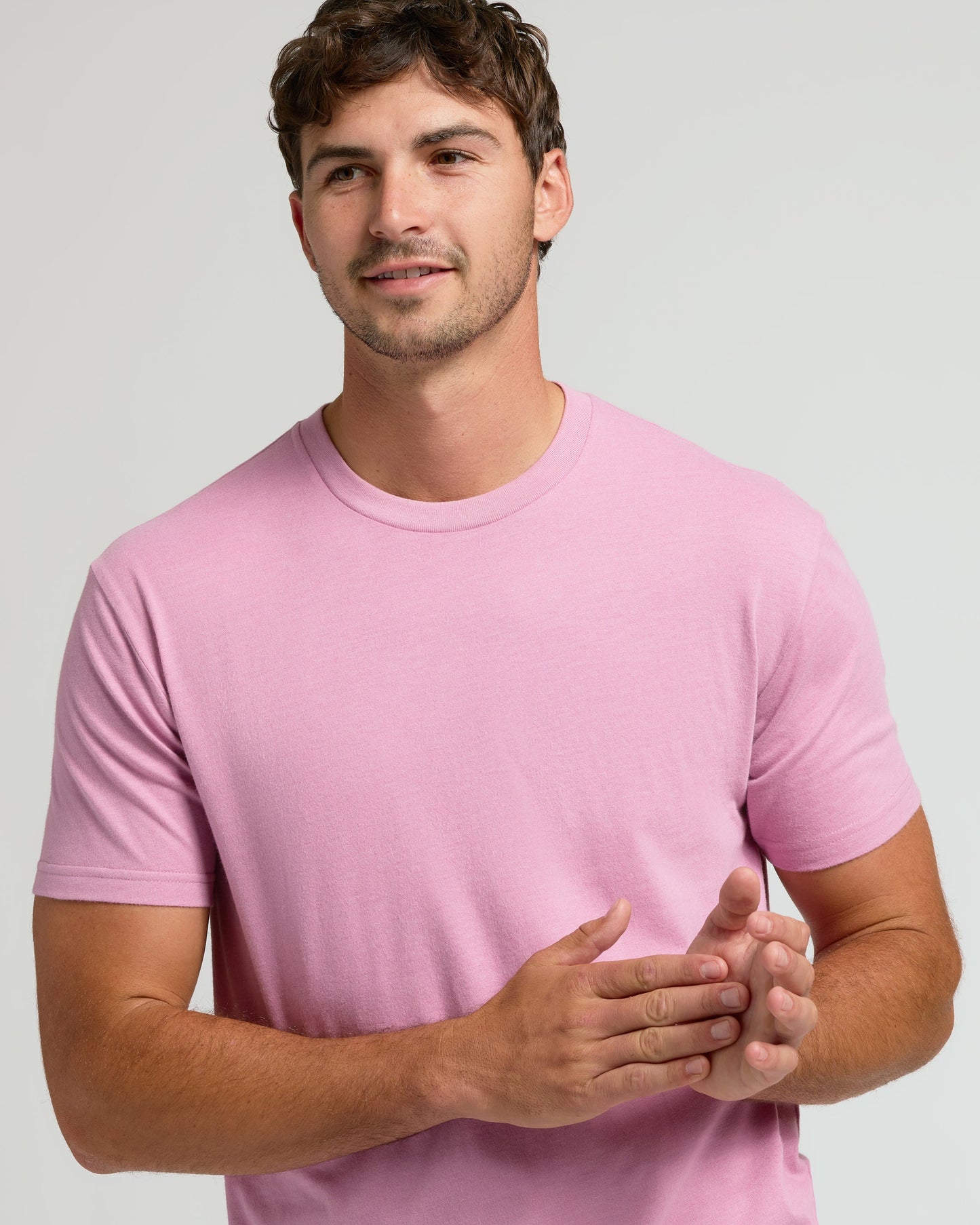Heather Mauve Tall Straight Hem Crew Neck T-Shirt