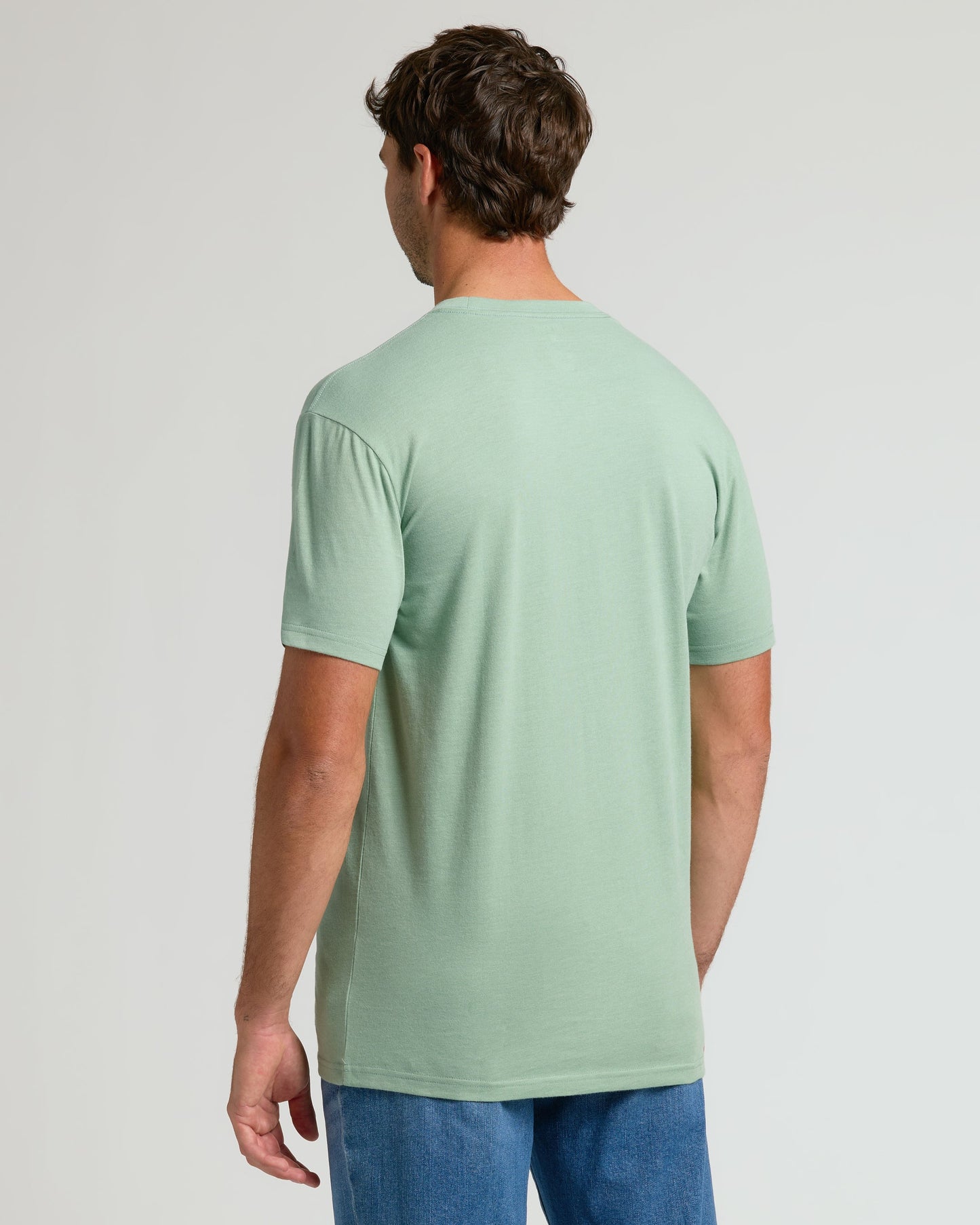 Heather Slate Green Tall Straight Hem Crew Neck T-Shirt