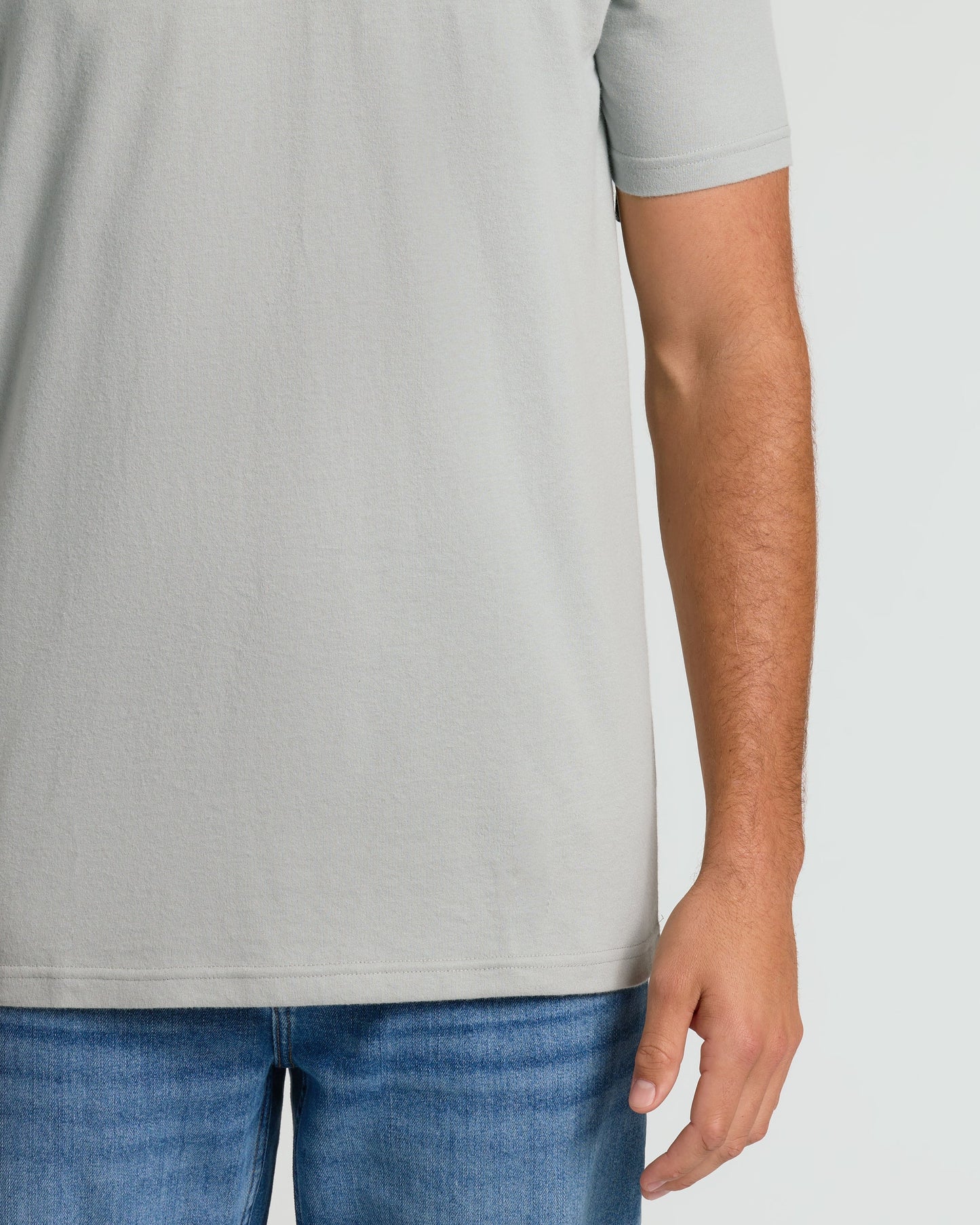Steel Tall Straight Hem Crew Neck T-Shirt