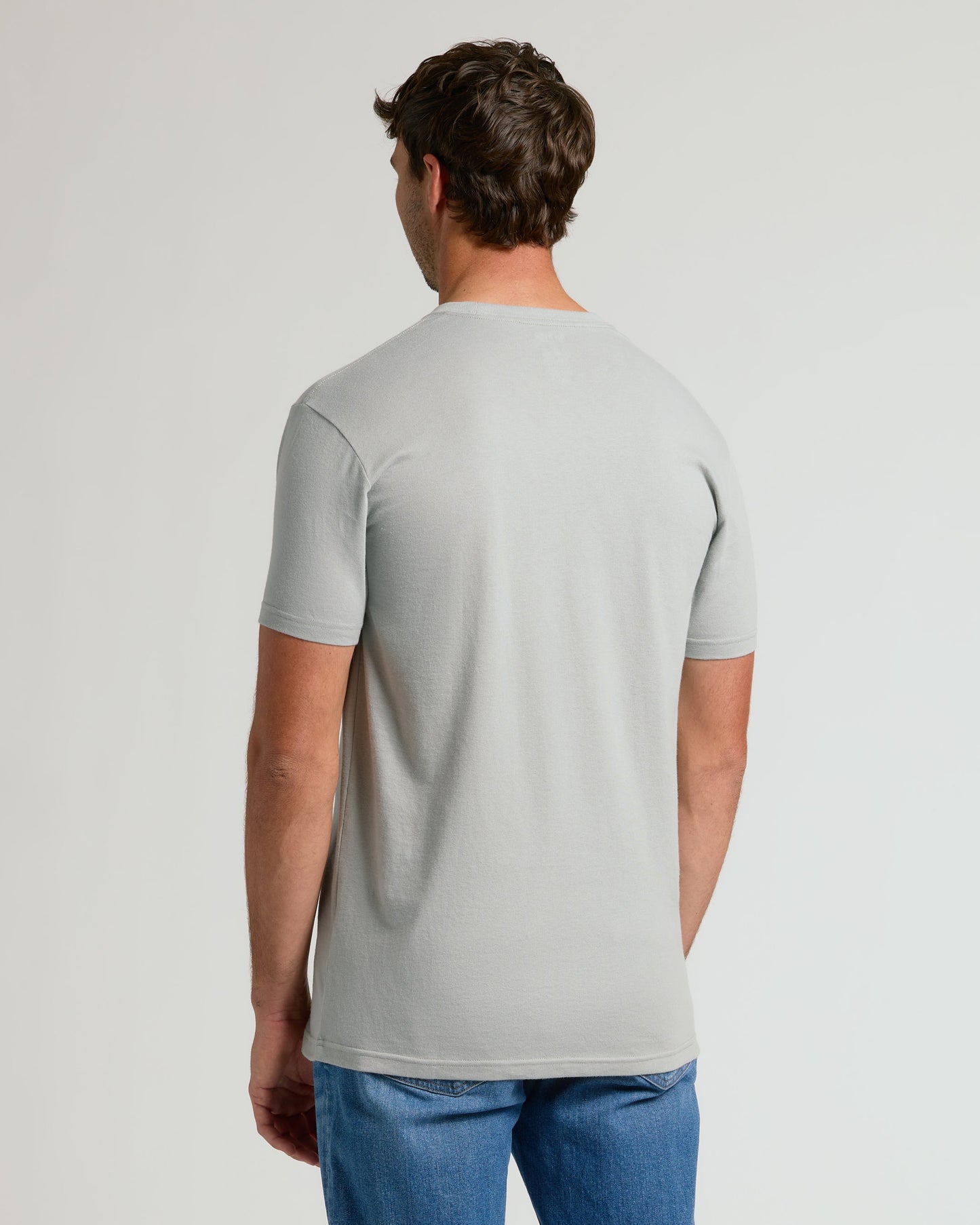 Steel Tall Straight Hem Crew Neck T-Shirt