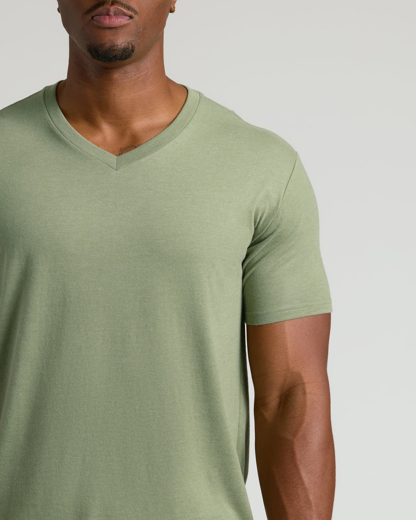 Dark Heather Bay Green Tall Classic V-Neck