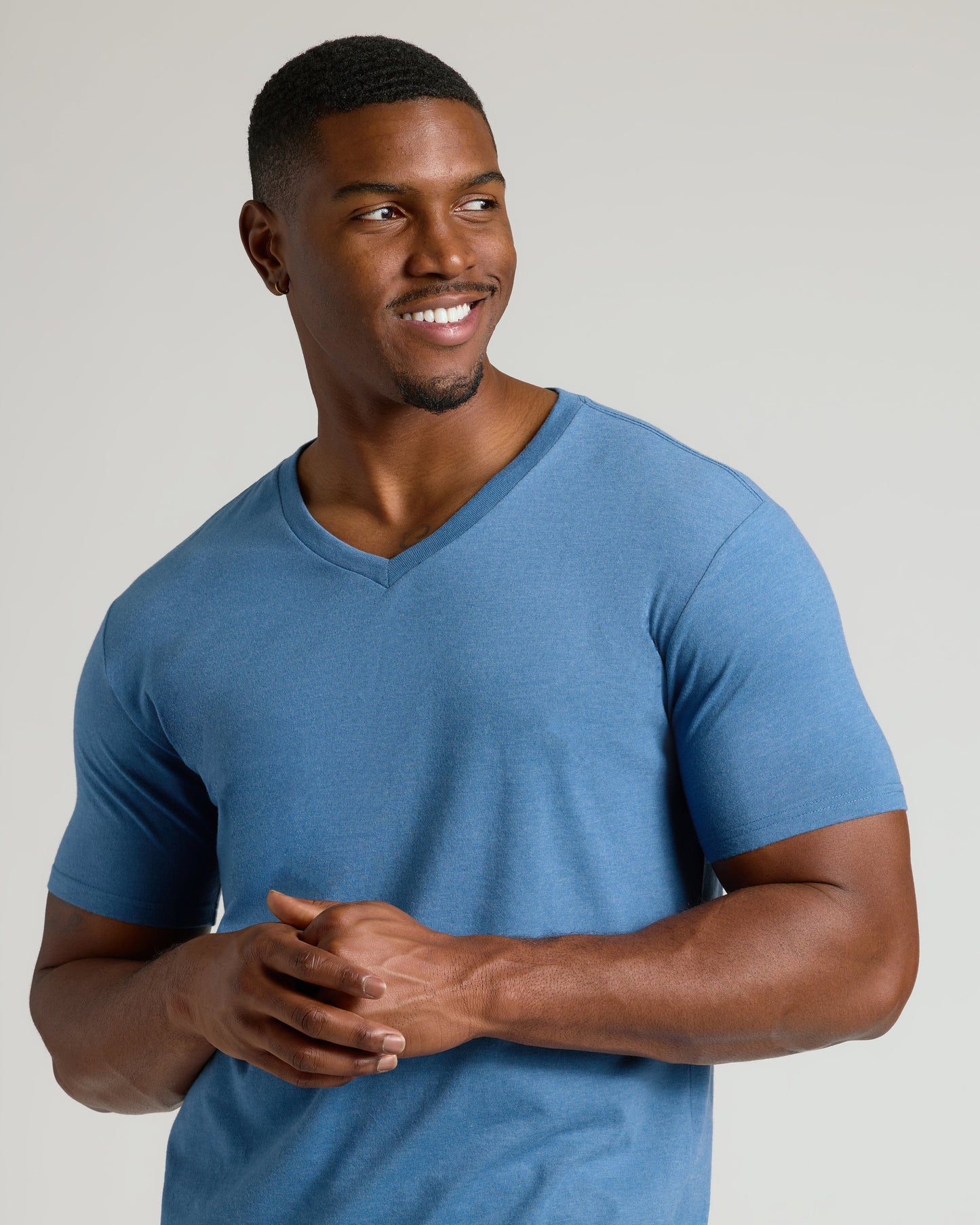 Dark Heather Blue Lake Tall Classic V-Neck