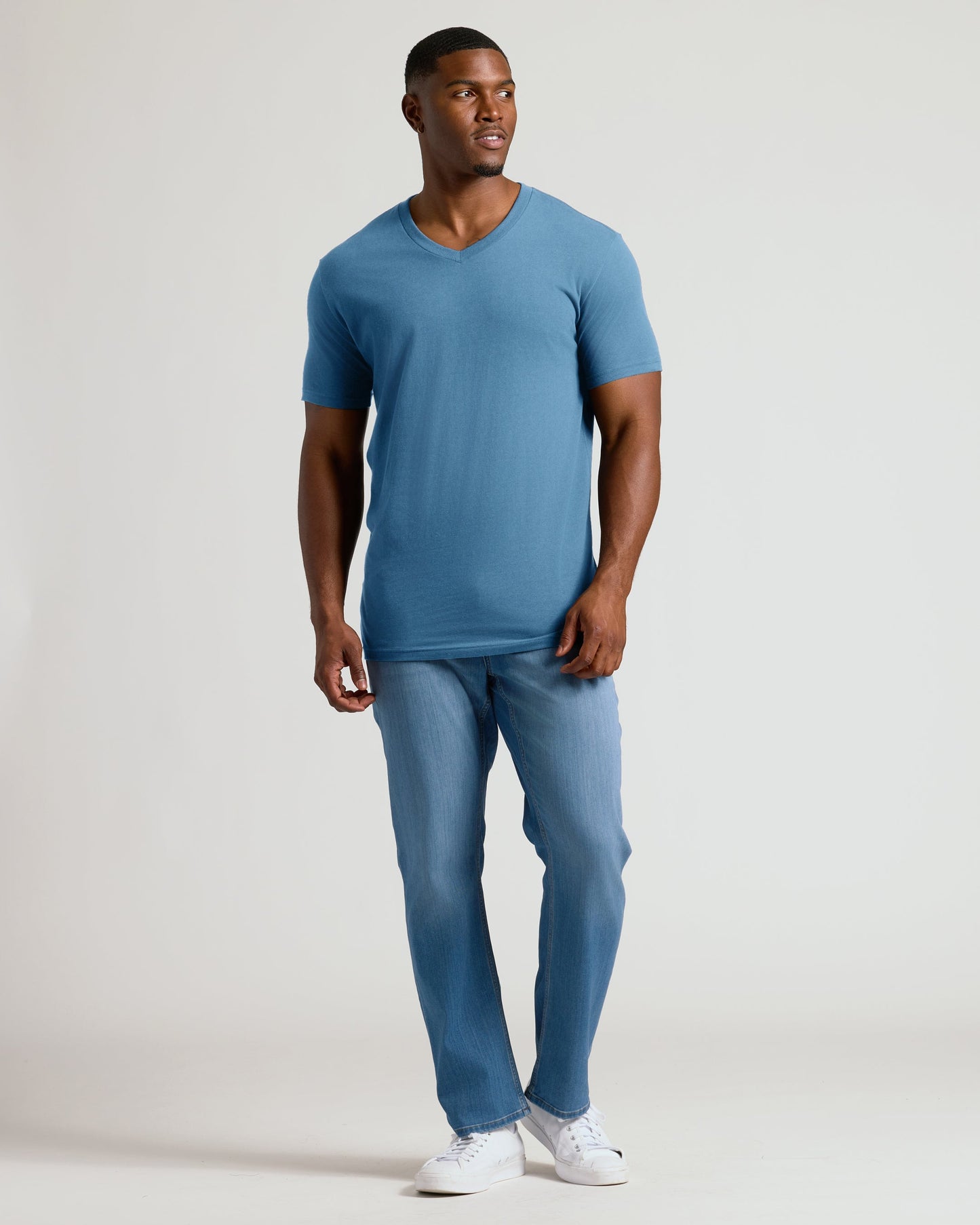 Indigo Tall Short Sleeve Classic V-Neck