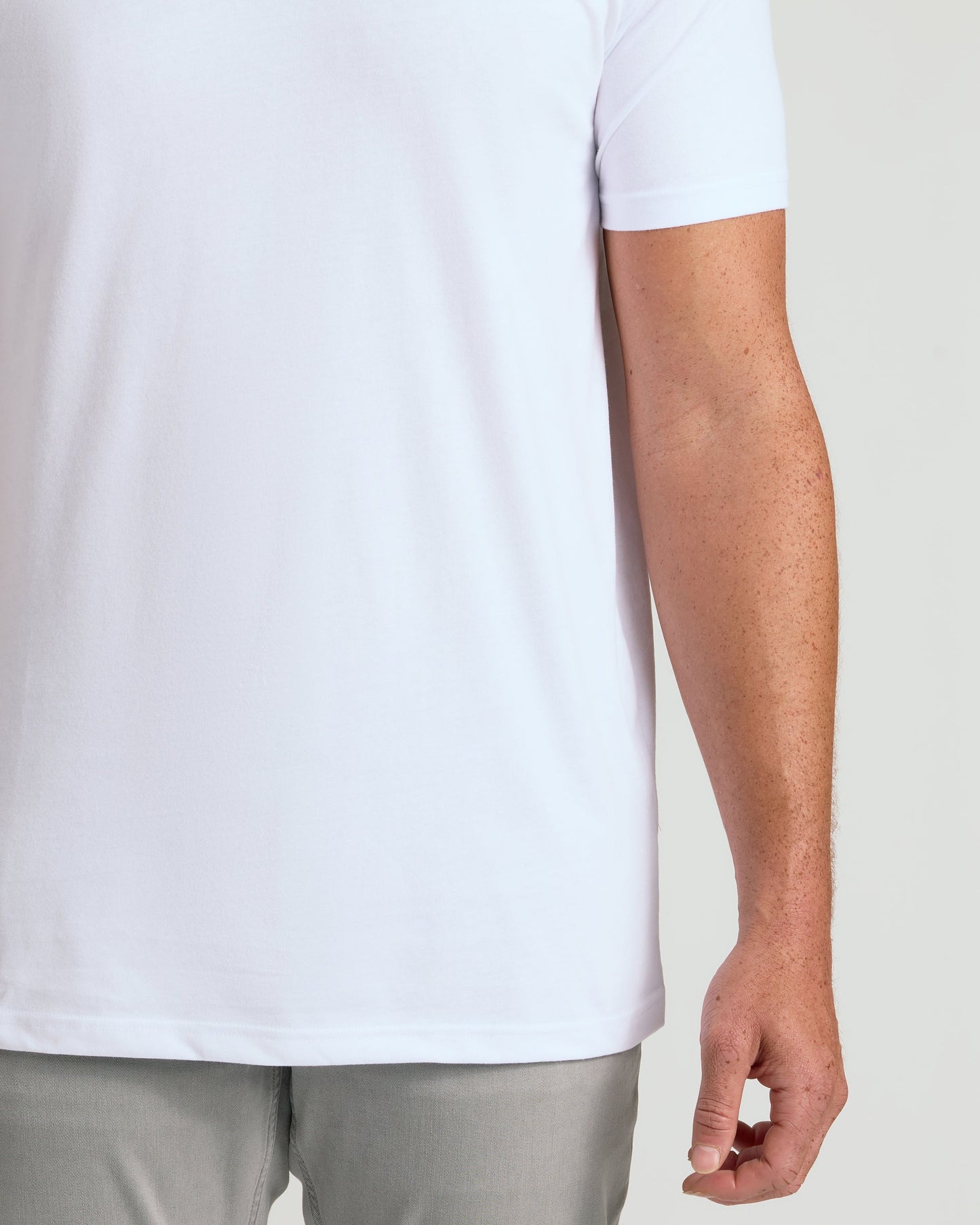 White Tall Short Sleeve Classic V-Neck