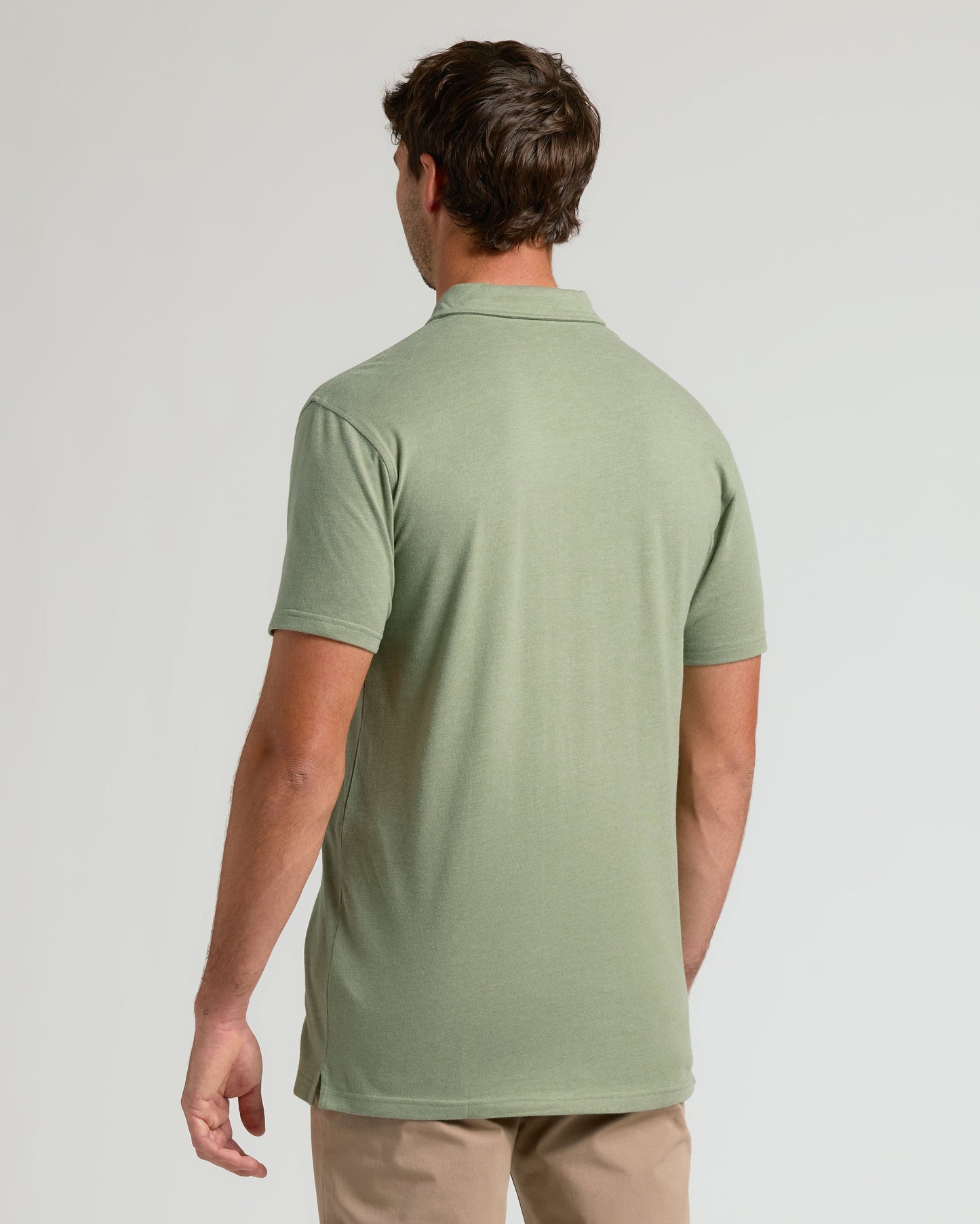 Dark Heather Bay Green Short Sleeve Tall Polo