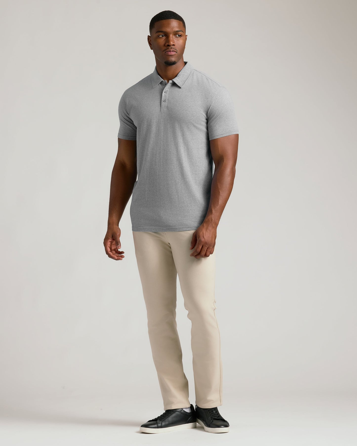 Heather Gray Short Sleeve Tall Polo