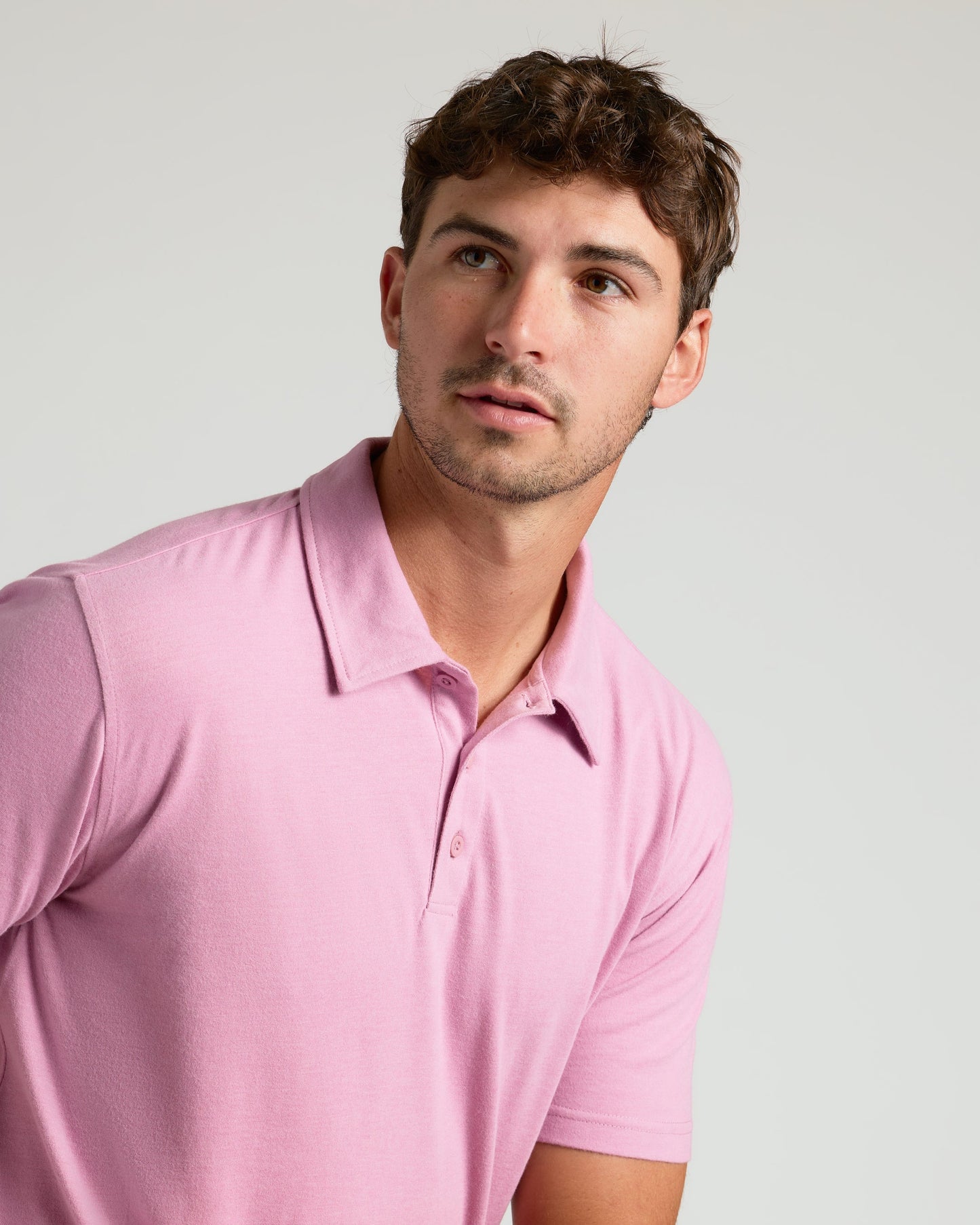 Heather Mauve Short Sleeve Tall Polo