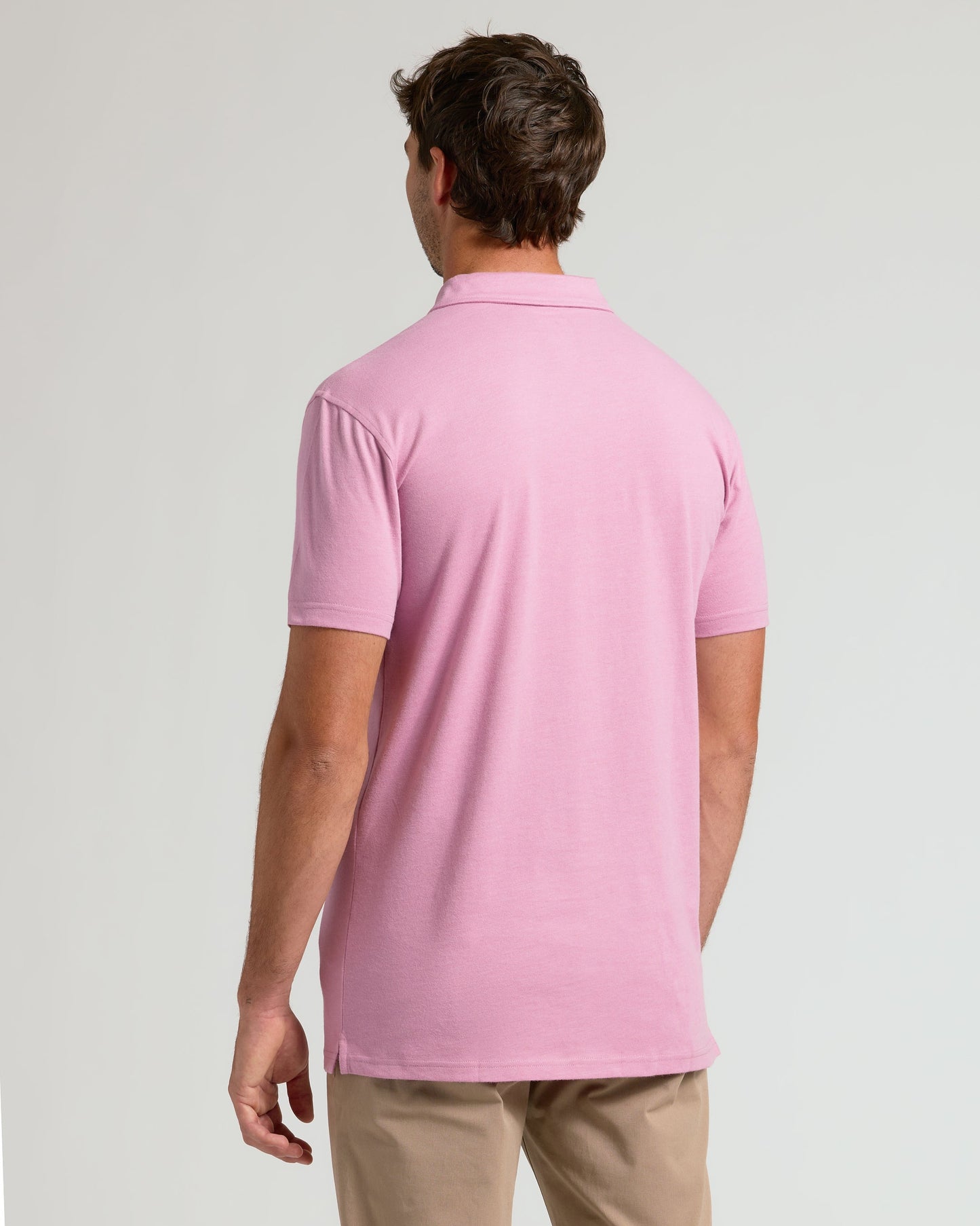 Heather Mauve Short Sleeve Tall Polo
