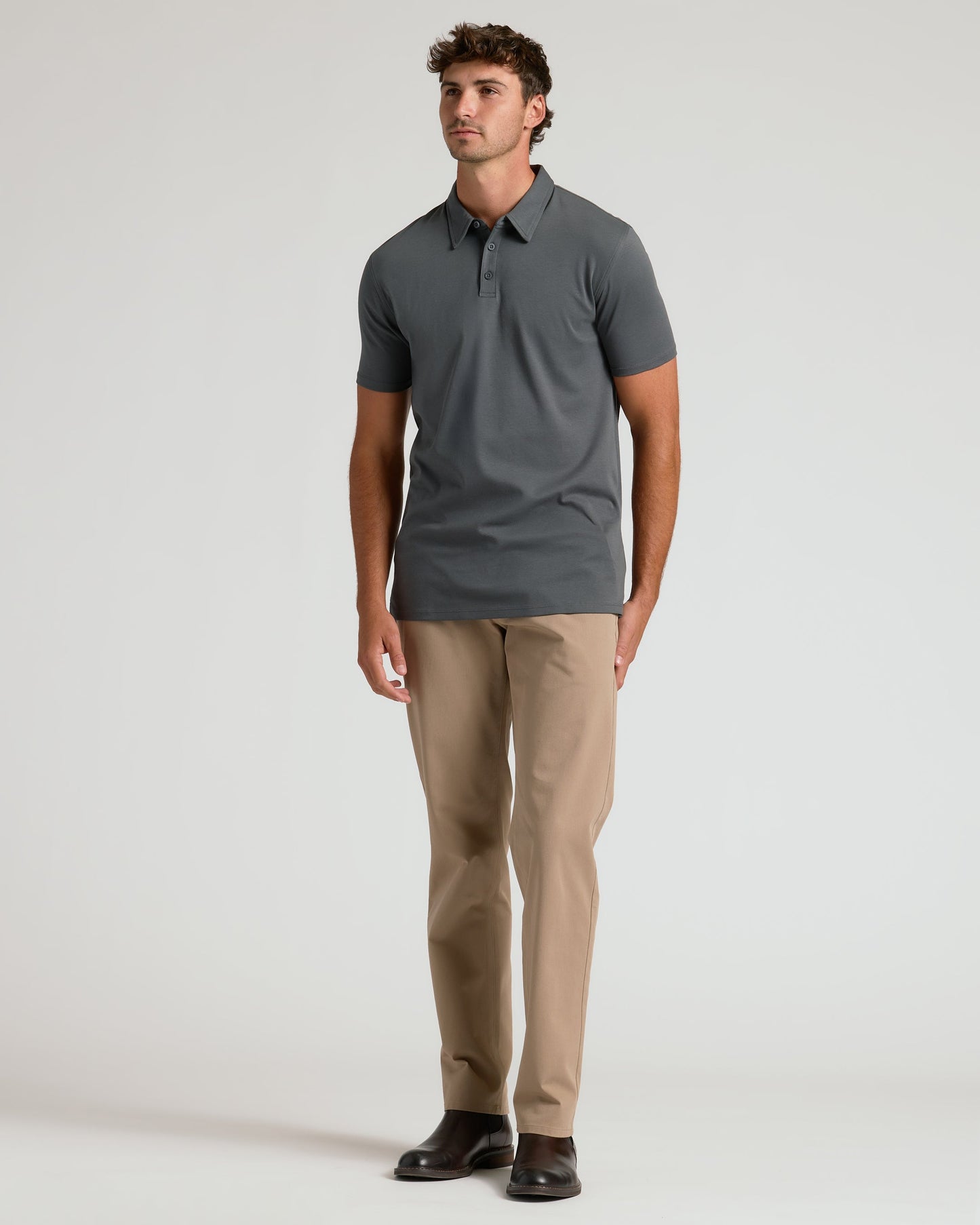 Carbon Tall Premium Pima Polo