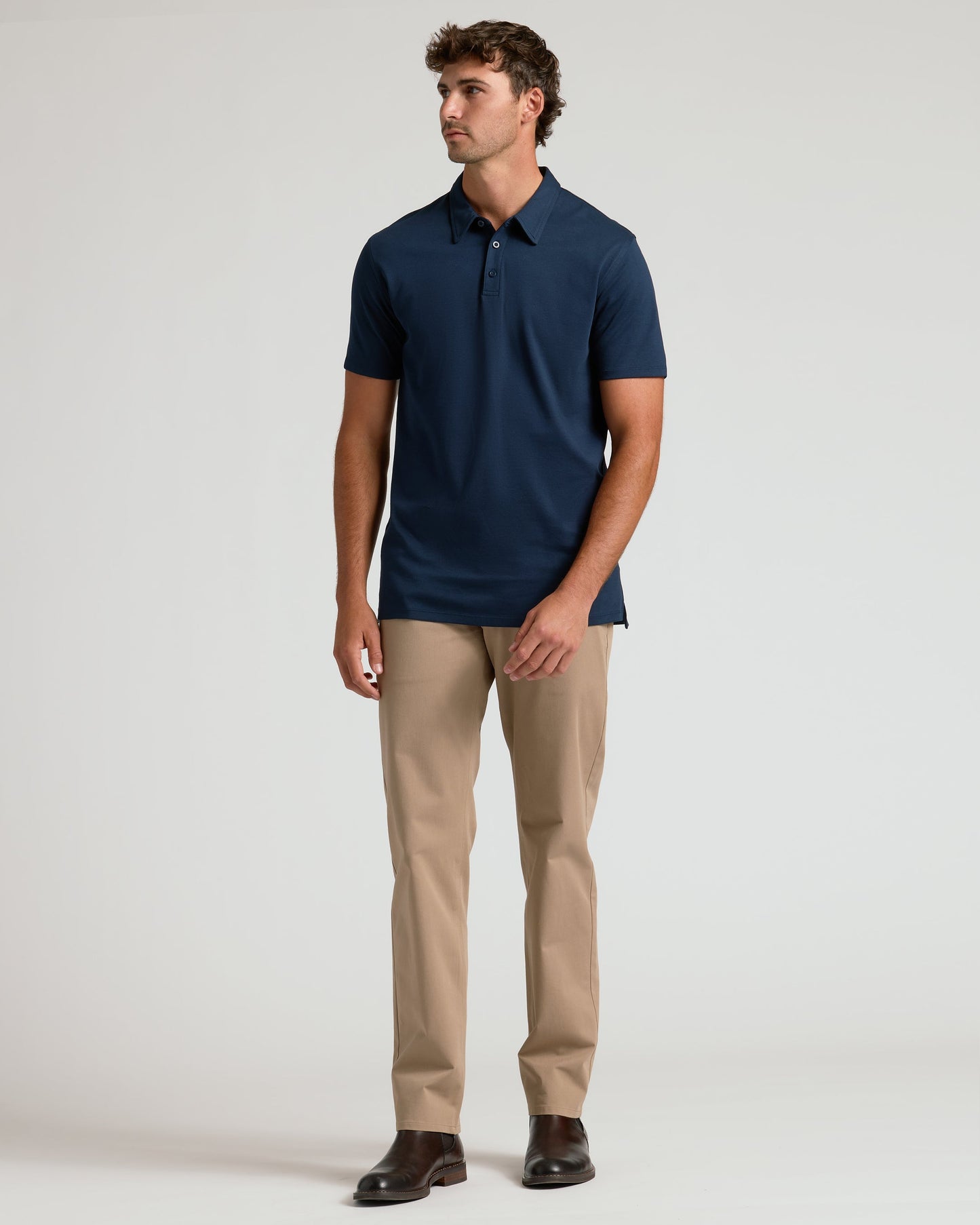Navy Tall Premium Pima Polo
