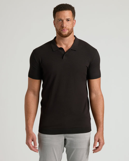 Black Tall Dressy Polo