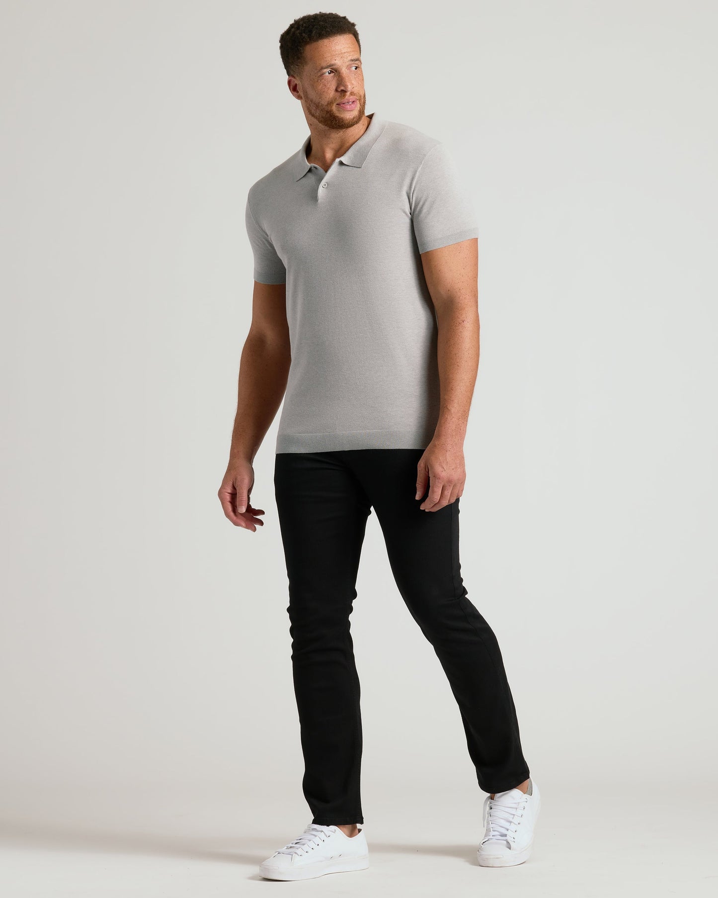 Heather Gray Tall Dressy Polo