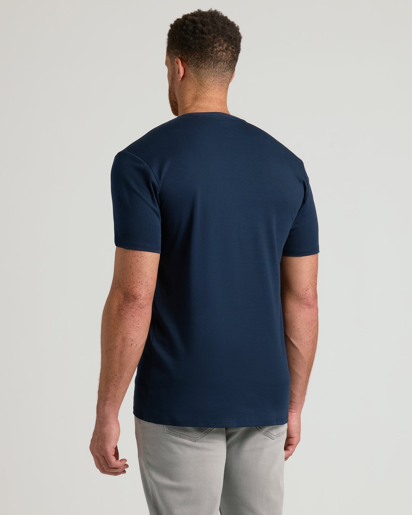 Navy Tall Premium Pima V-Neck