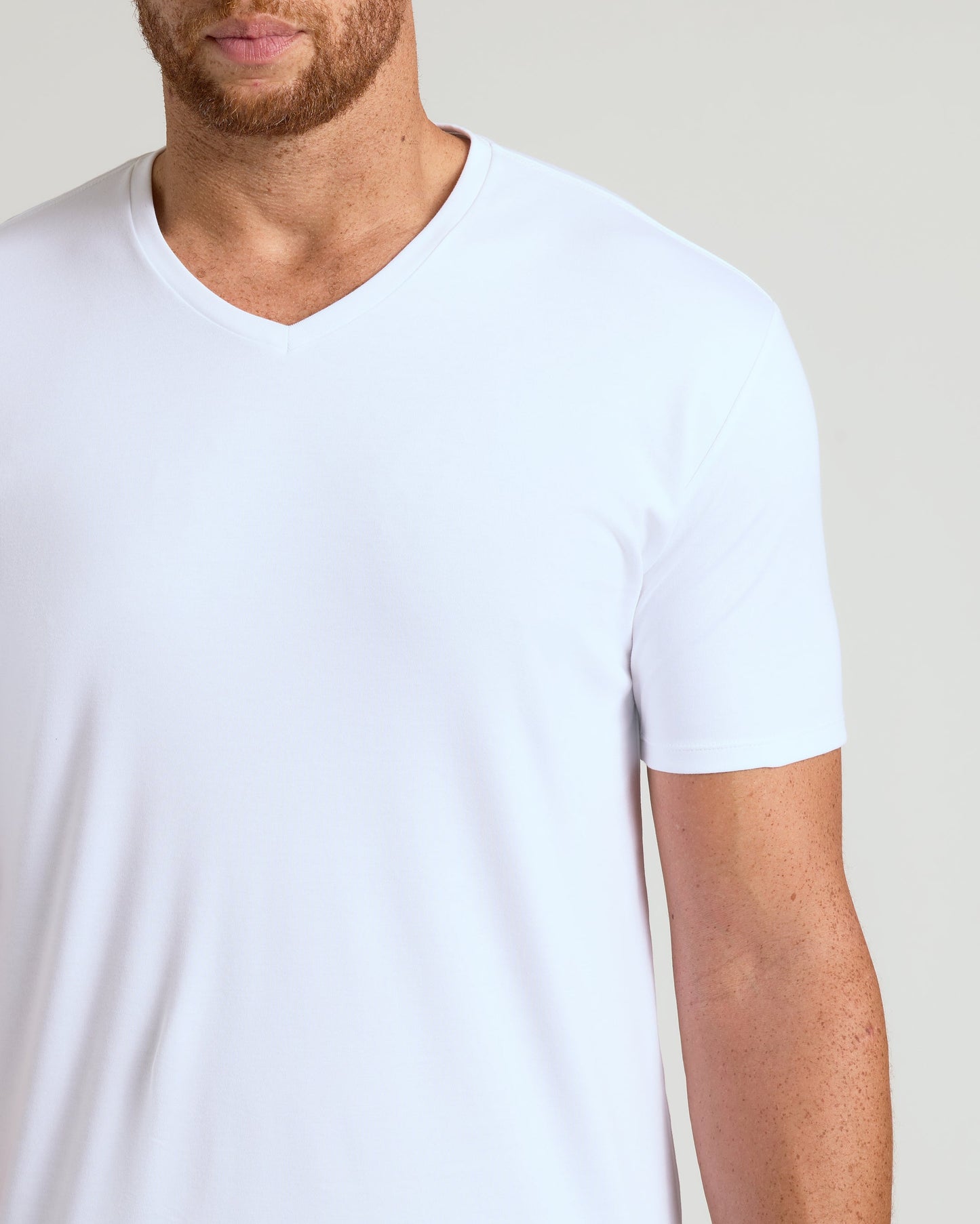White Tall Premium Pima V-Neck