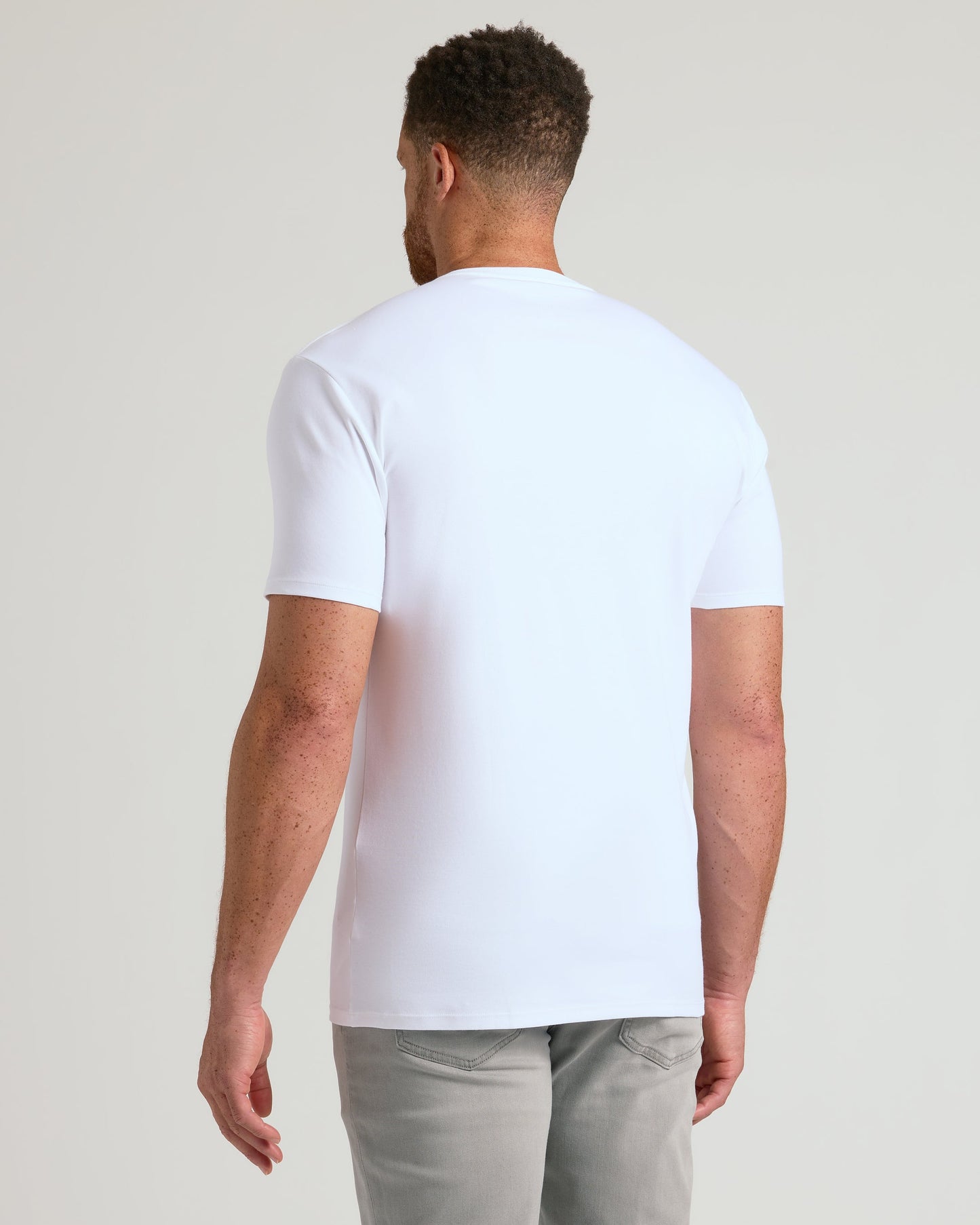 White Tall Premium Pima V-Neck 2-Pack